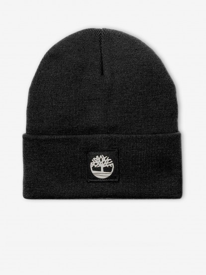 Timberland Tonal Patch Black Beanie