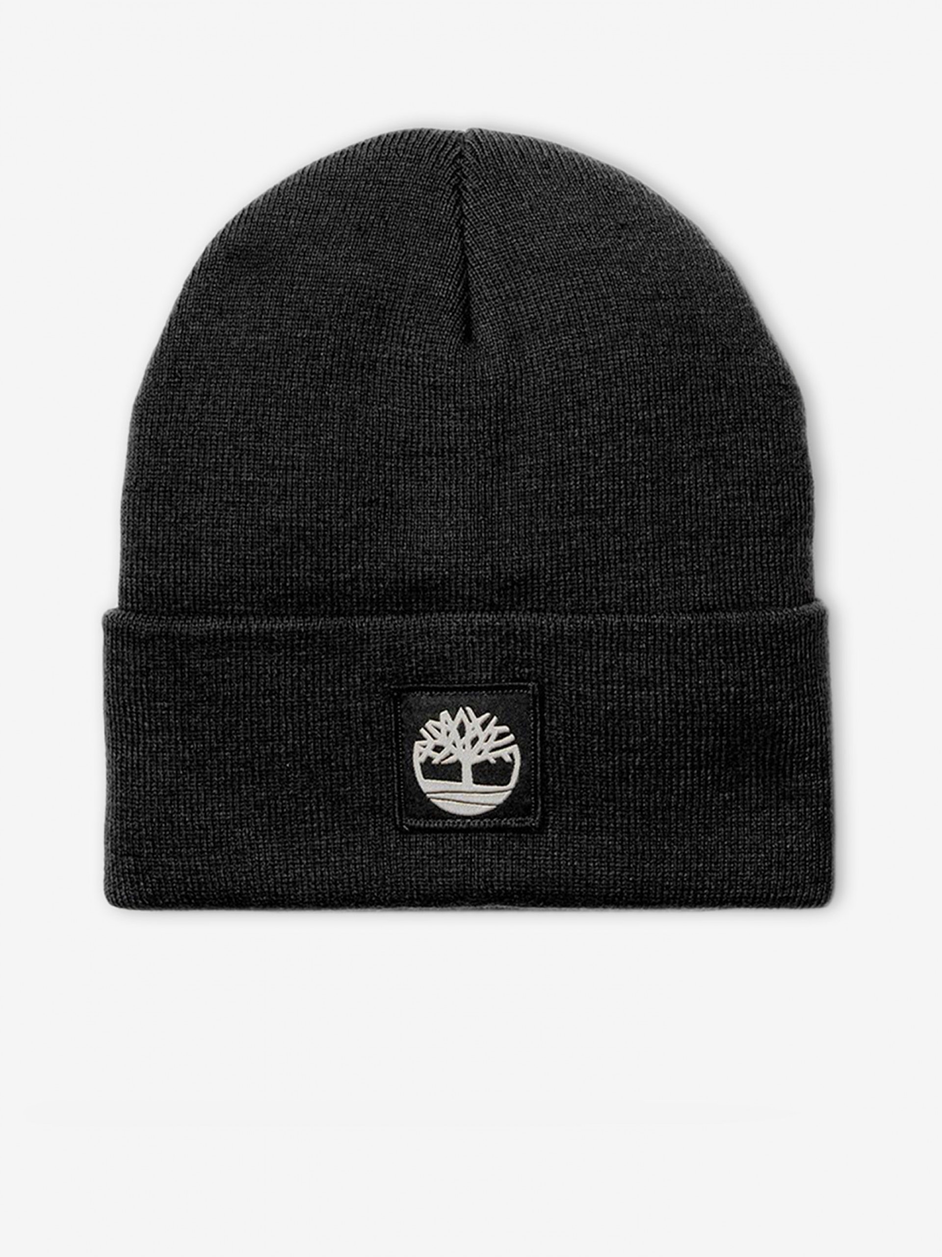 Timberland Tonal Patch Black Beanie