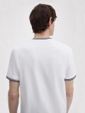 T-shirt Fred Perry Twin Tipped Branca e Preta T-shirt Fred Perry Twin Tipped Branca e Preta