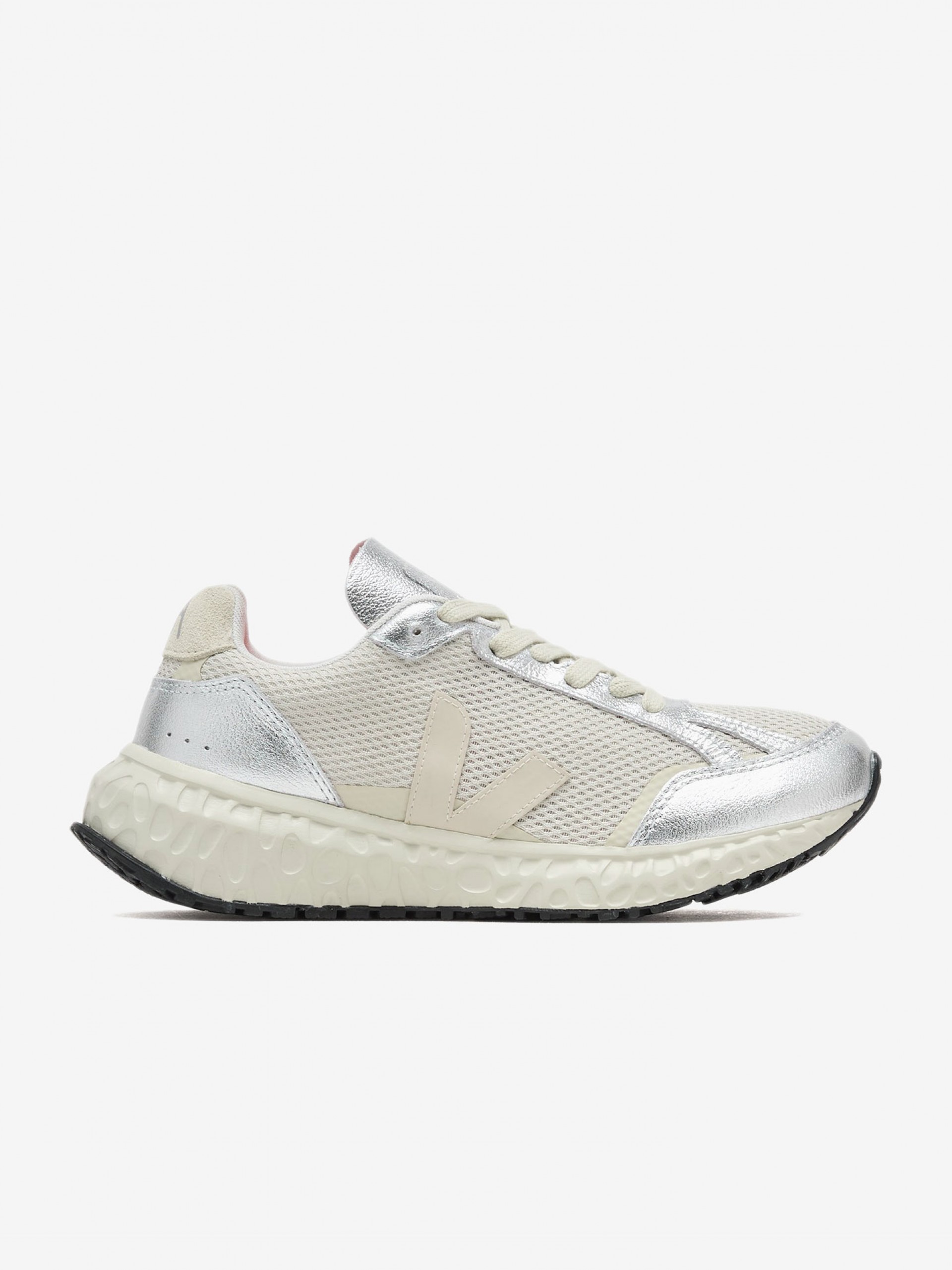 VEJA Condor Royale Alveomesh Beige and Silver Sneakers