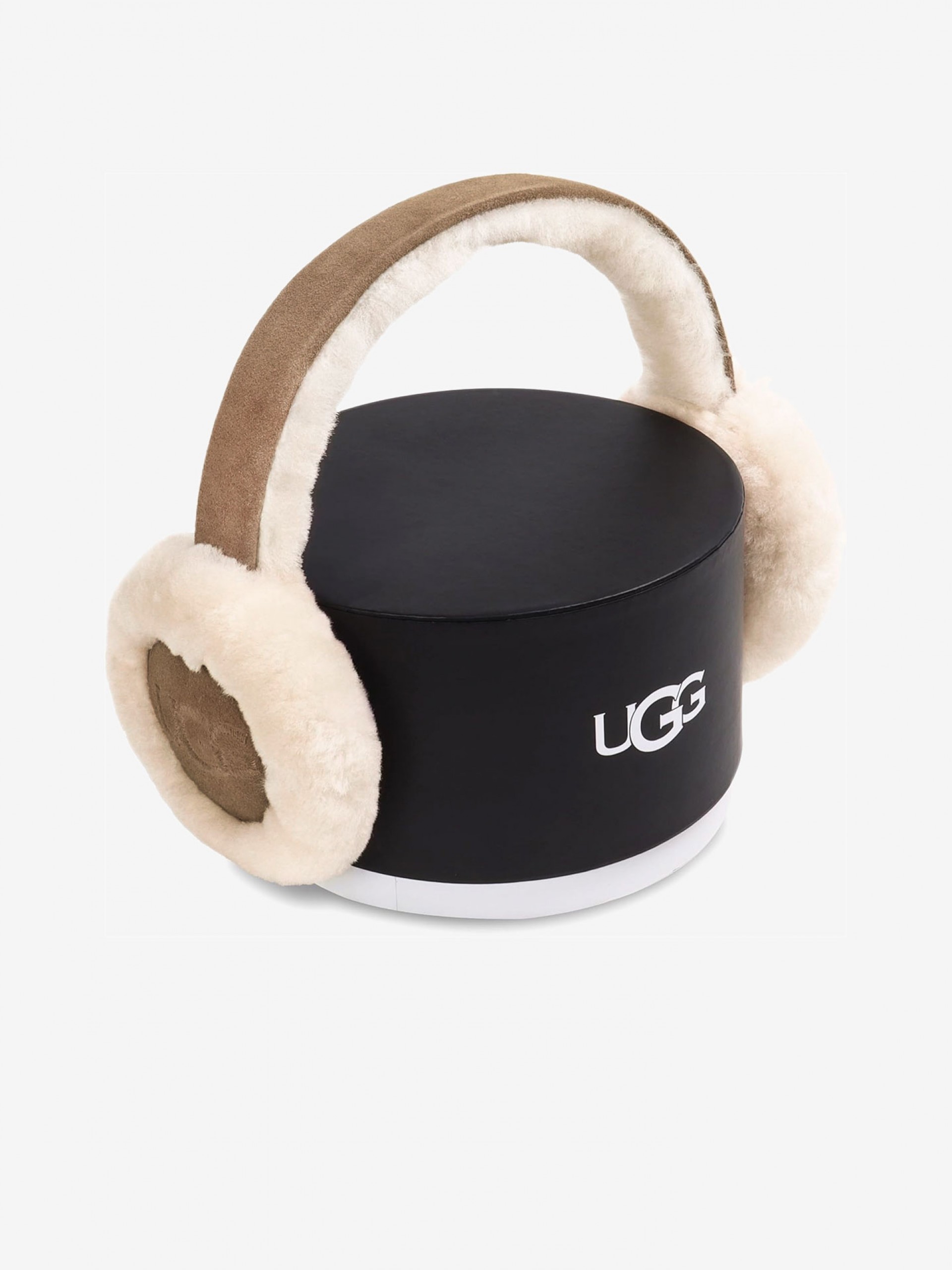 Protetor de Orelhas Ugg Sheepskin Embroidery Camel Para Mulher