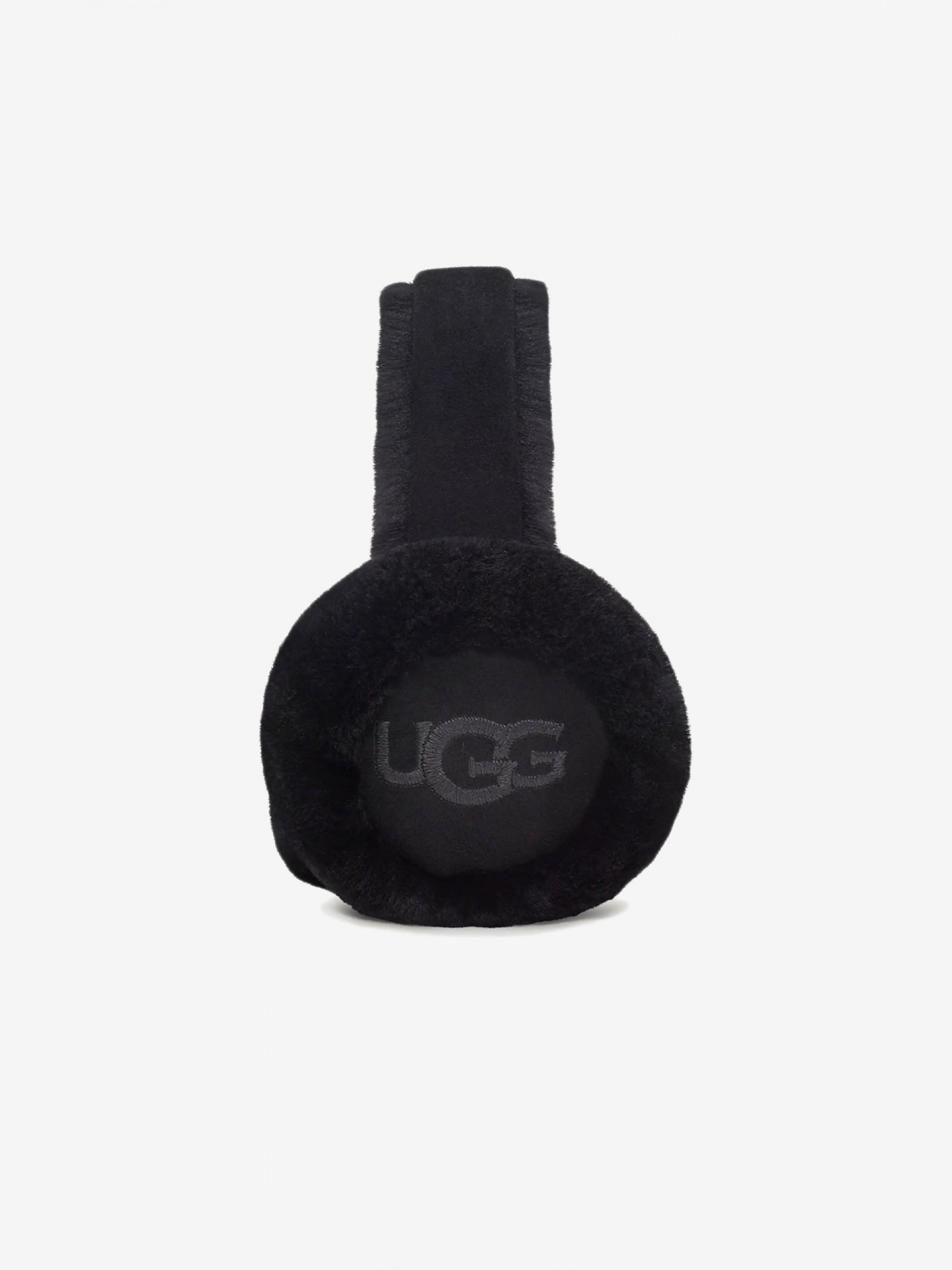 Protetor de Orelhas Ugg Sheepskin Embroidery Preto Para Mulher