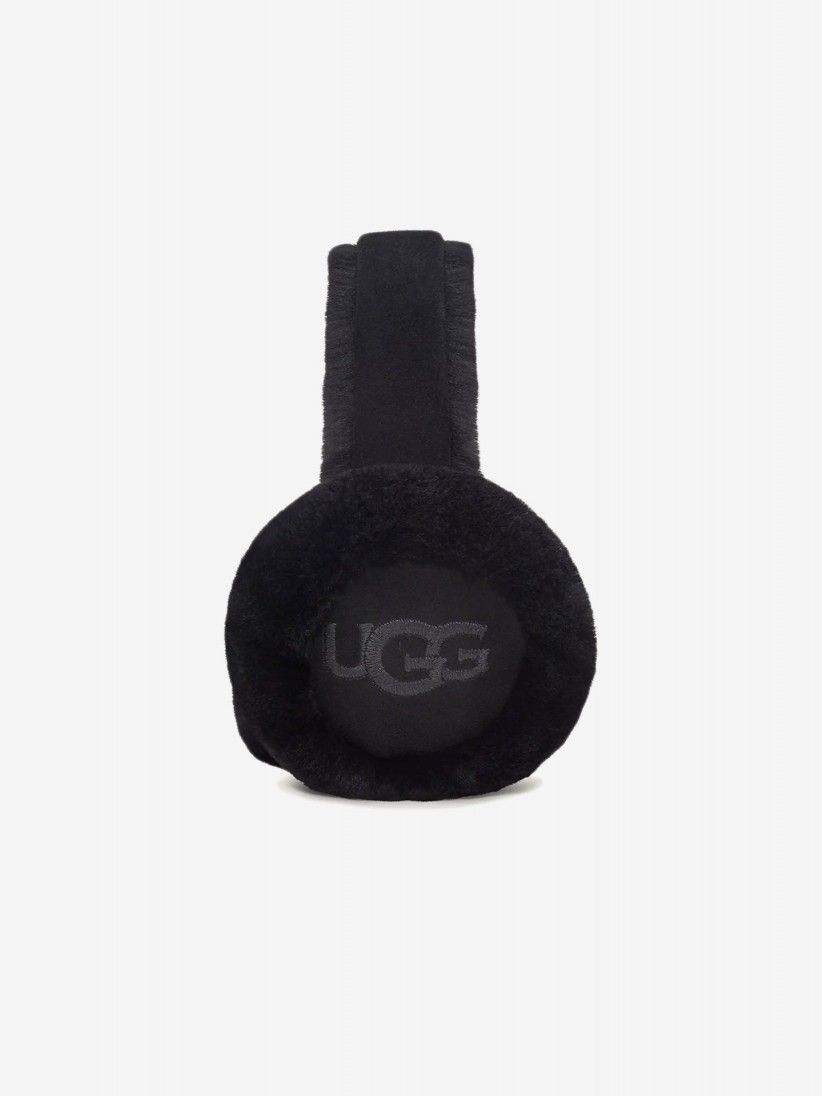 Orejeras Ugg Sheepskin Embroidery Negras Para Mujer
