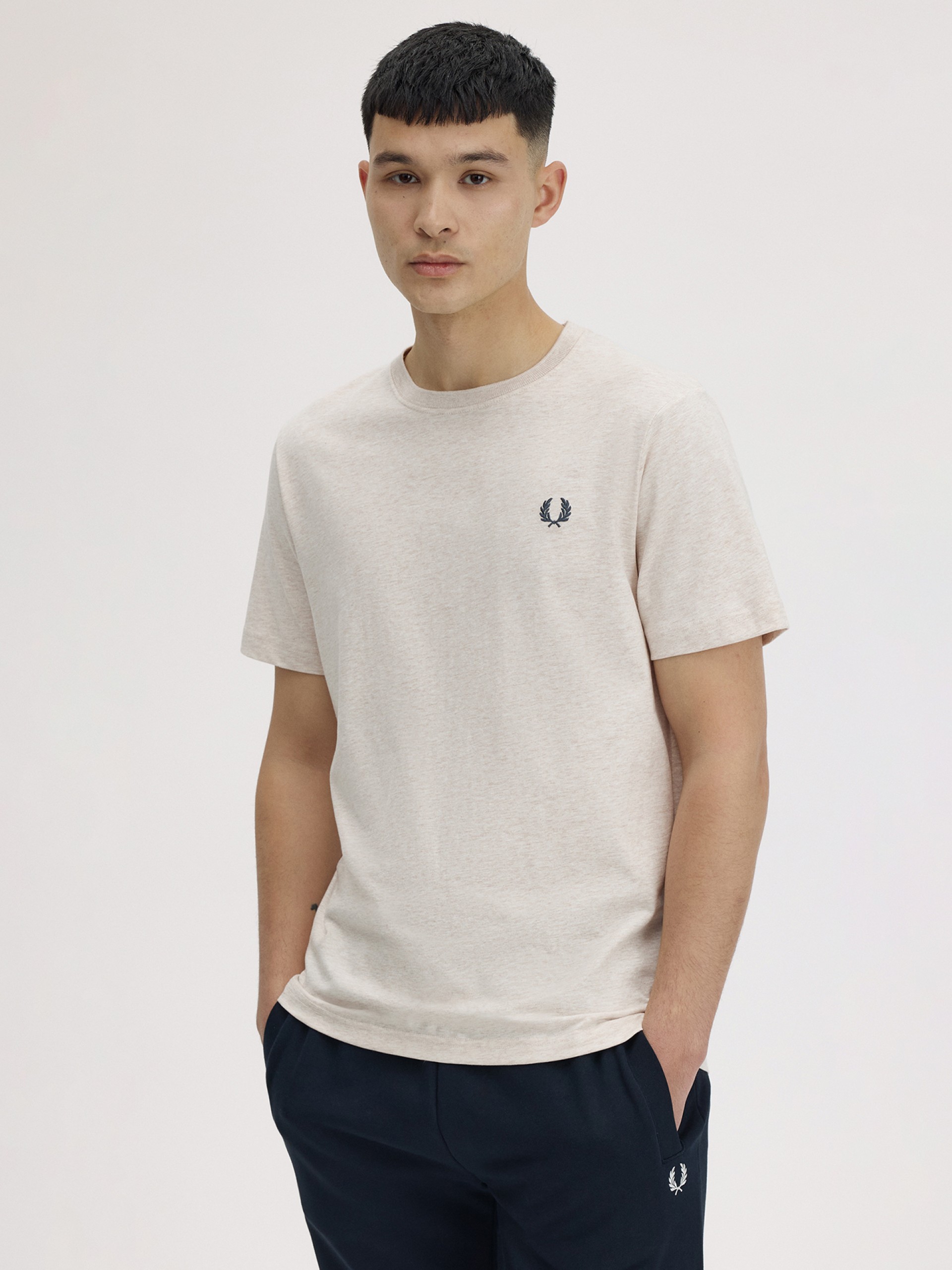 Camiseta Fred Perry Crew Neck Beige