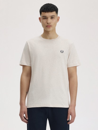 Fred Perry Crew Neck Beige T-shirt