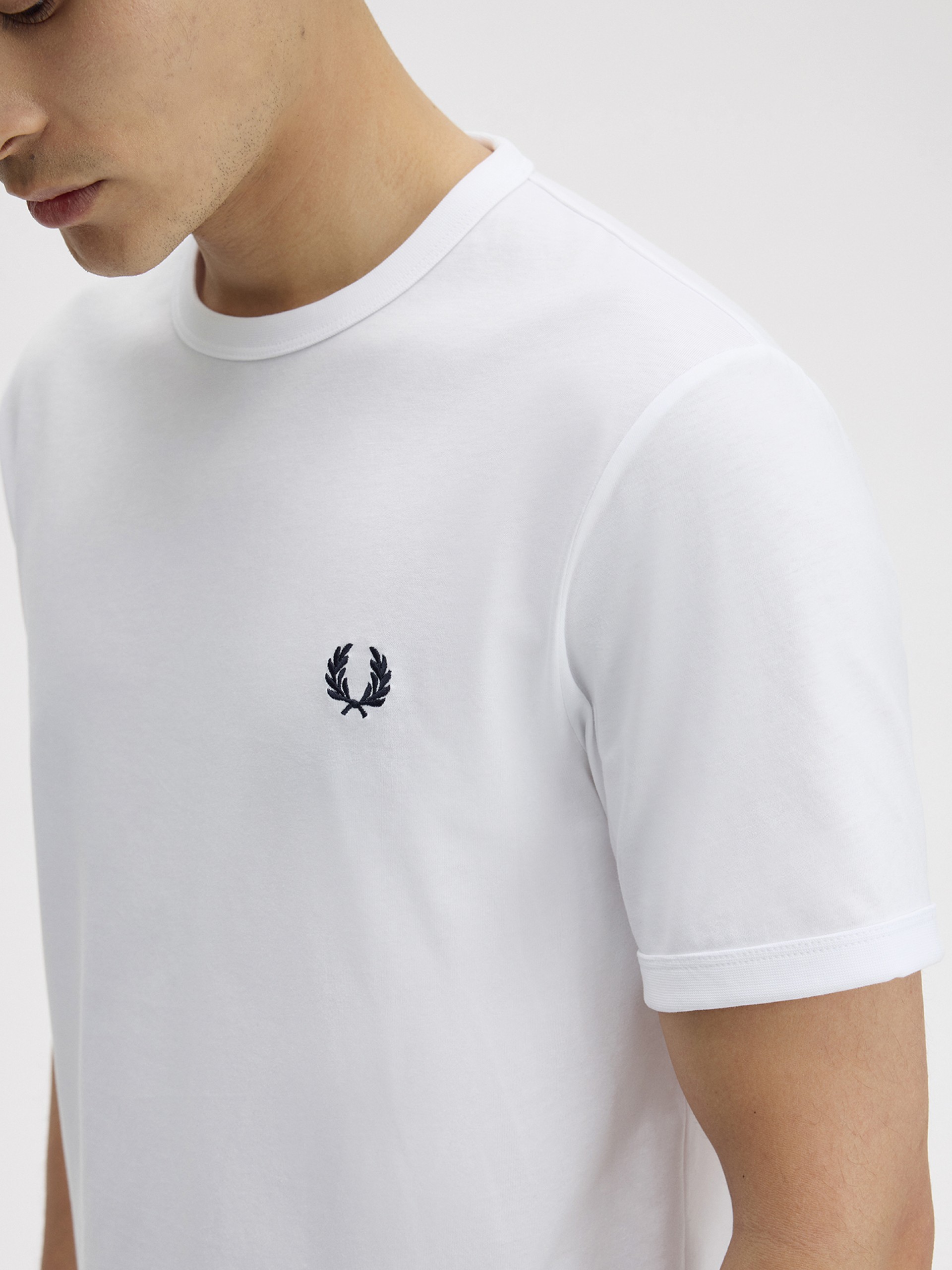 T-shirt Fred Perry Ringer Branca