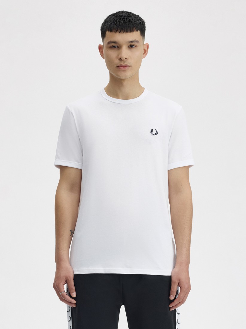 T-shirt Fred Perry Ringer Branca T-shirt Fred Perry Ringer Branca