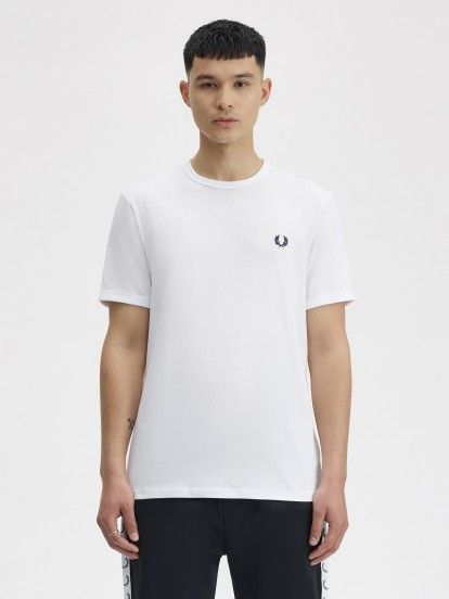 T-shirt Fred Perry Ringer Branca