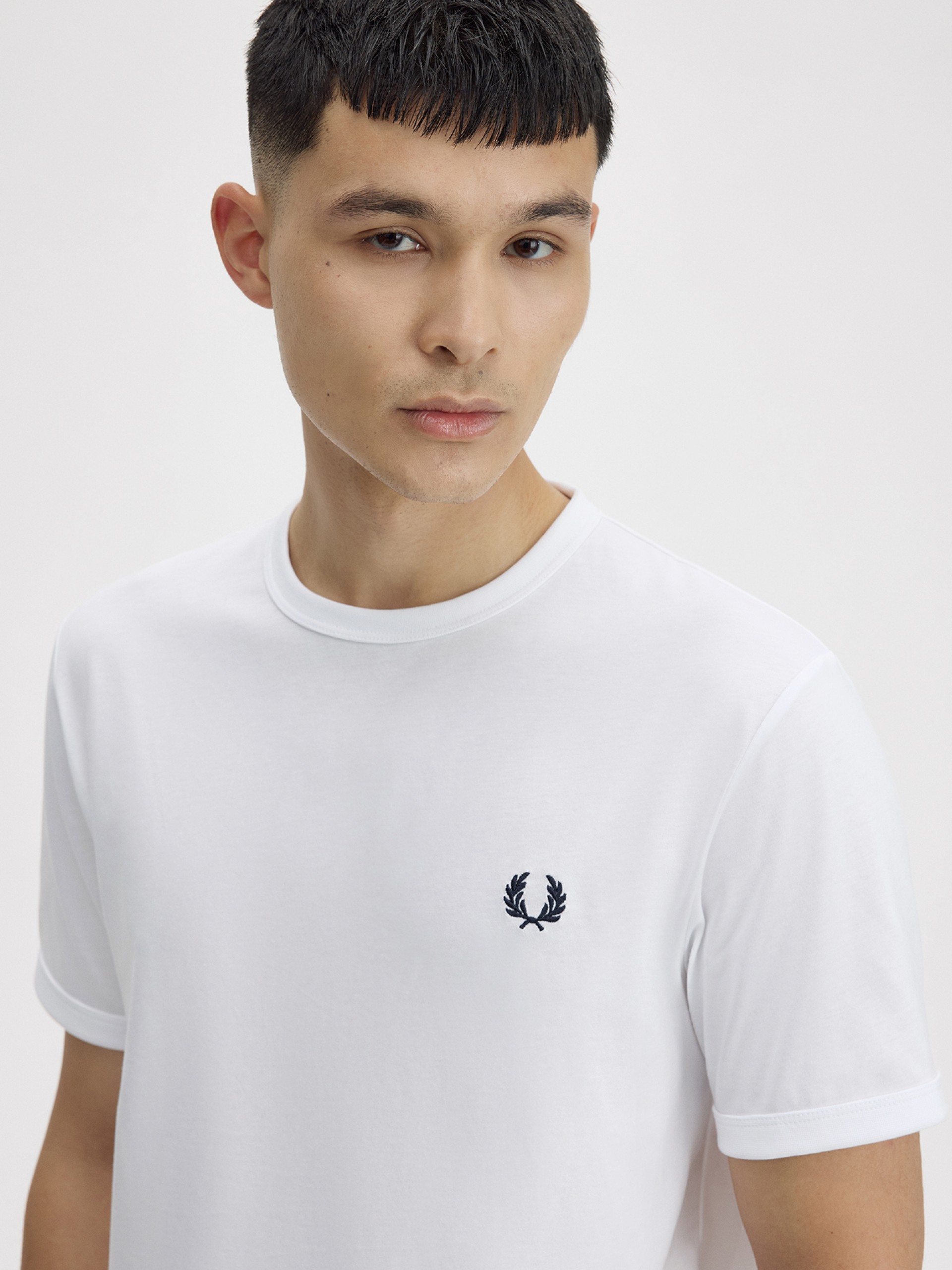 T-shirt Fred Perry Ringer Branca
