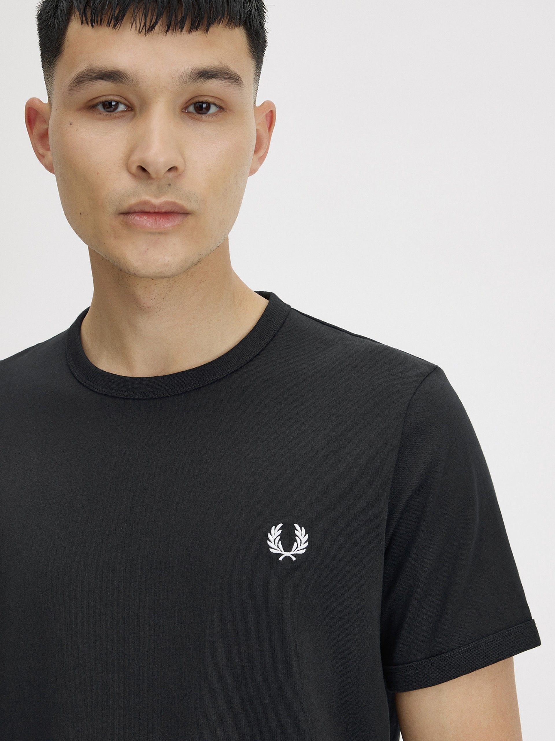 Camiseta Fred Perry Ringer Negra