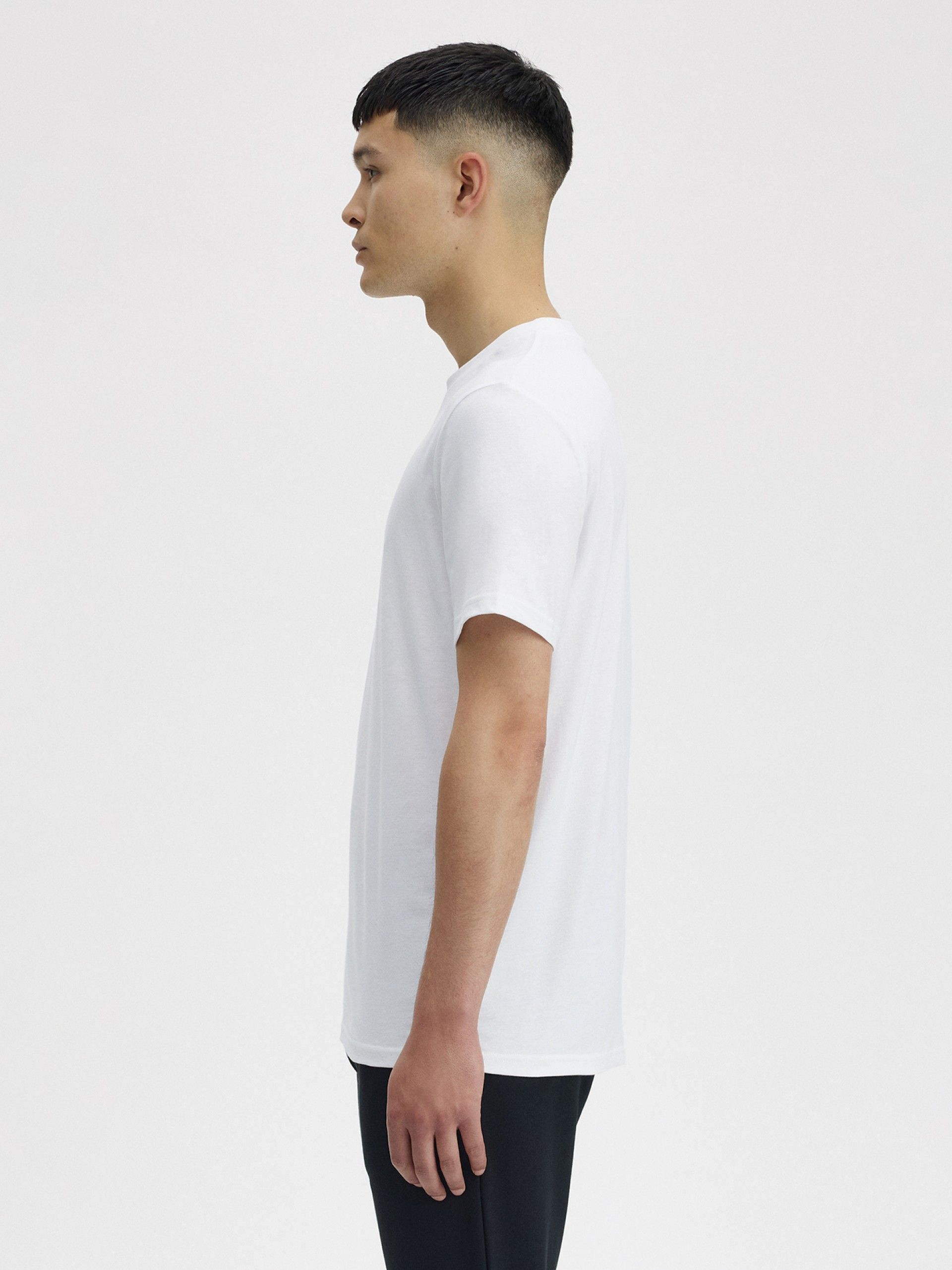 T-shirt Fred Perry Embroidered Branca
