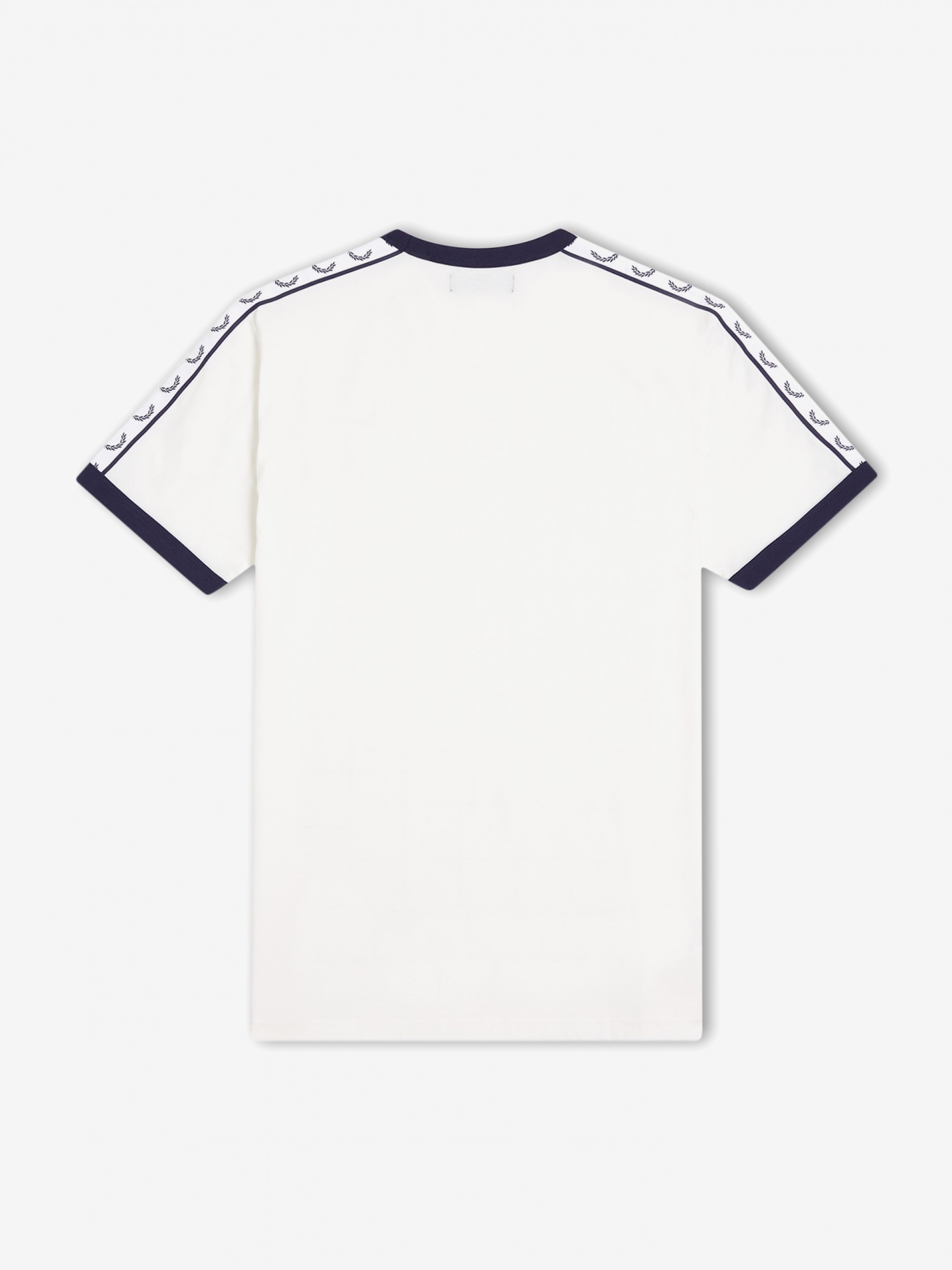 T-shirt Fred Perry Taped Ringer Branca e Preta