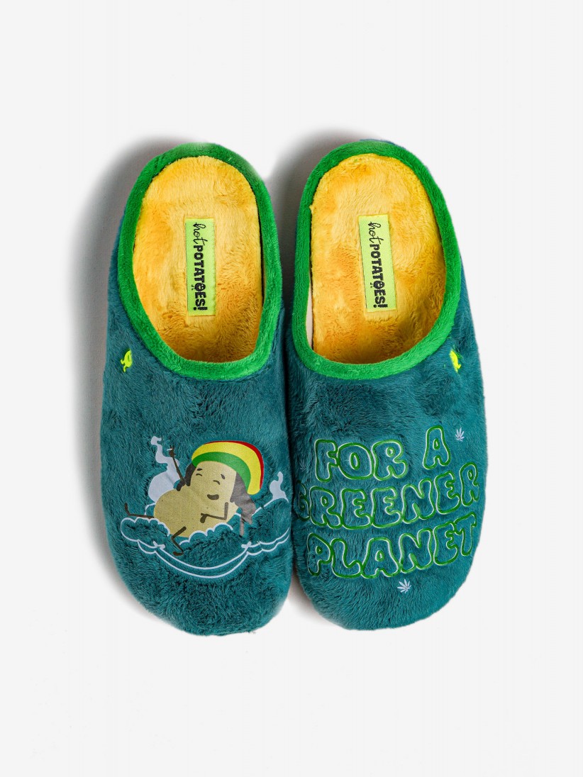 Hot Potatoes Shakopee Green Slippers For Men Hot Potatoes Shakopee Green Slippers For Men