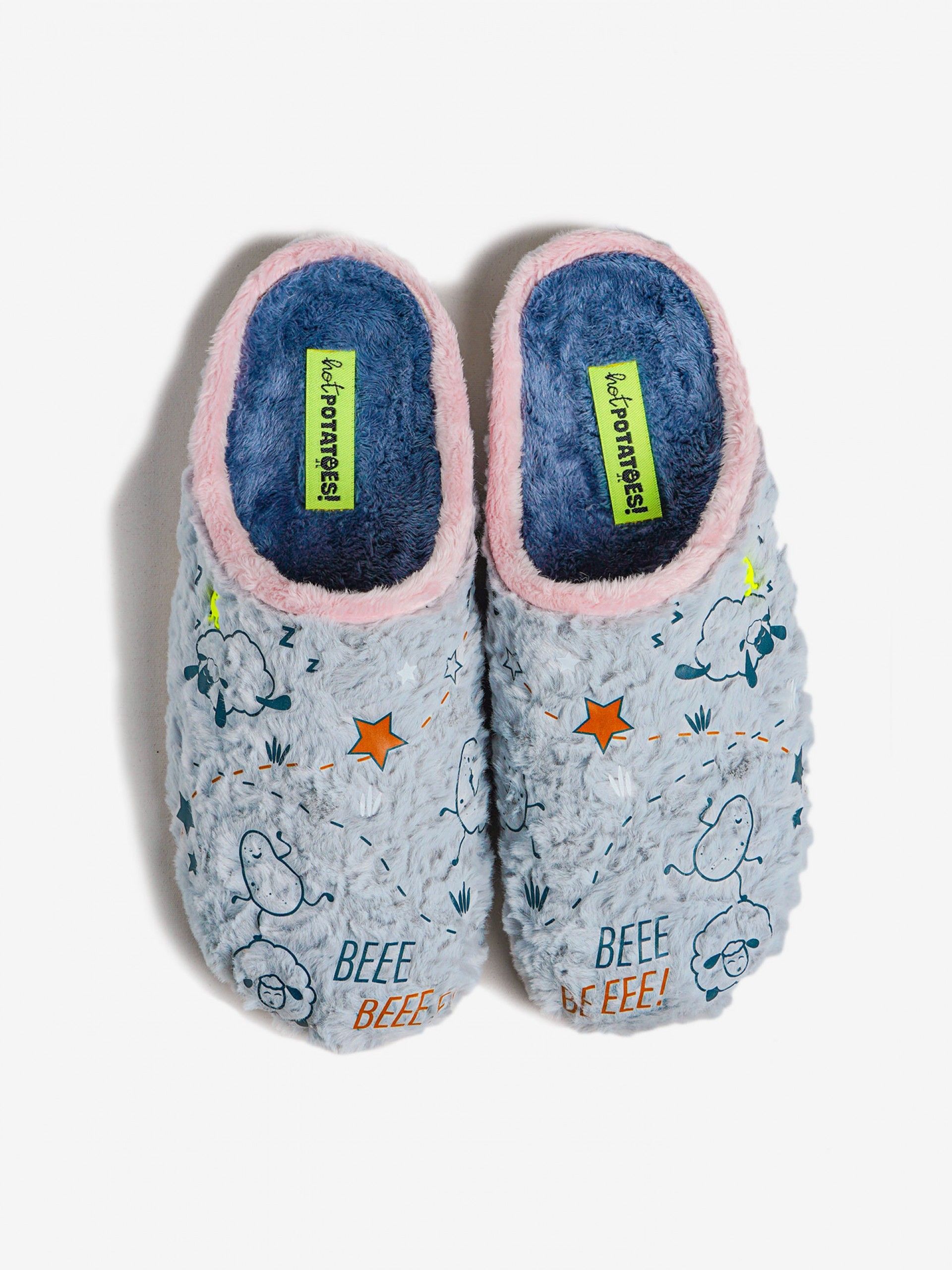 Chanclas Hot Potatoes Molitor Grises y Rosa Para Mujer