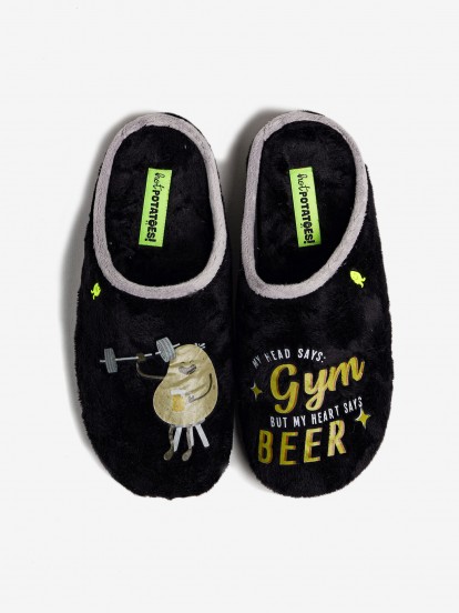 Hot Potatoes Rutledge Black Slippers For Men Hot Potatoes Rutledge Black Slippers For Men