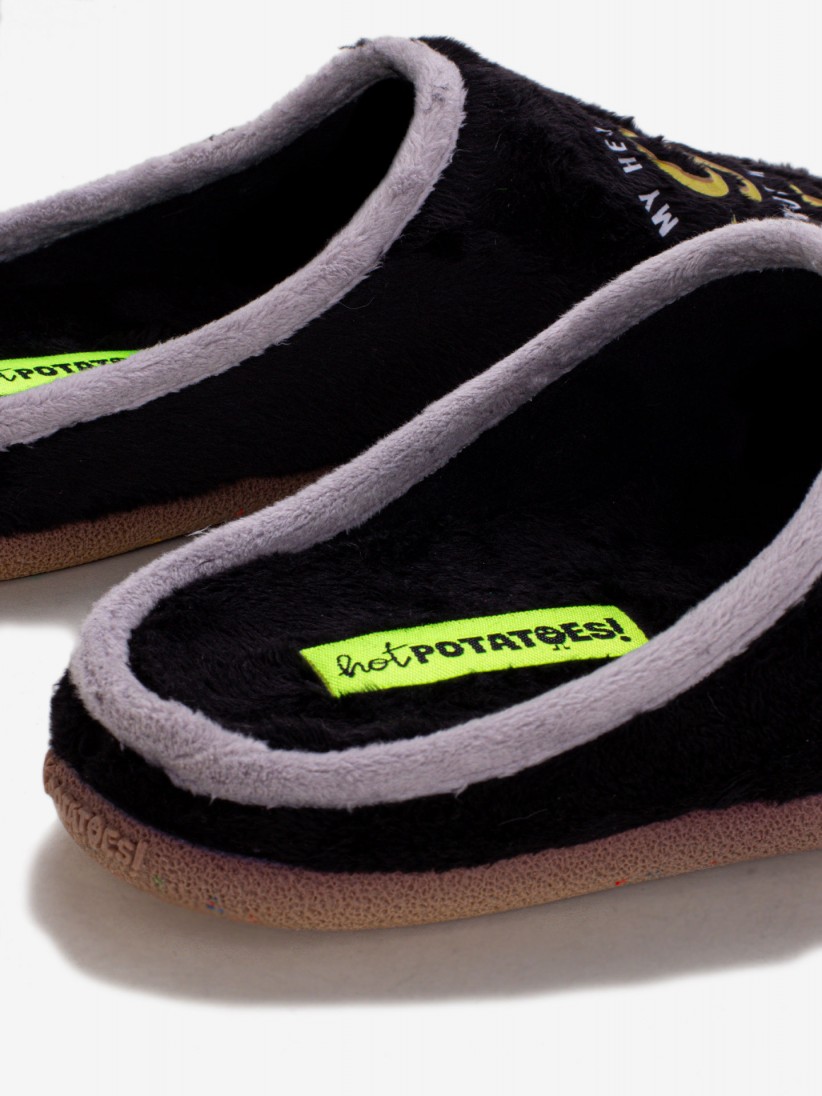 Hot Potatoes Rutledge Black Slippers For Men Hot Potatoes Rutledge Black Slippers For Men