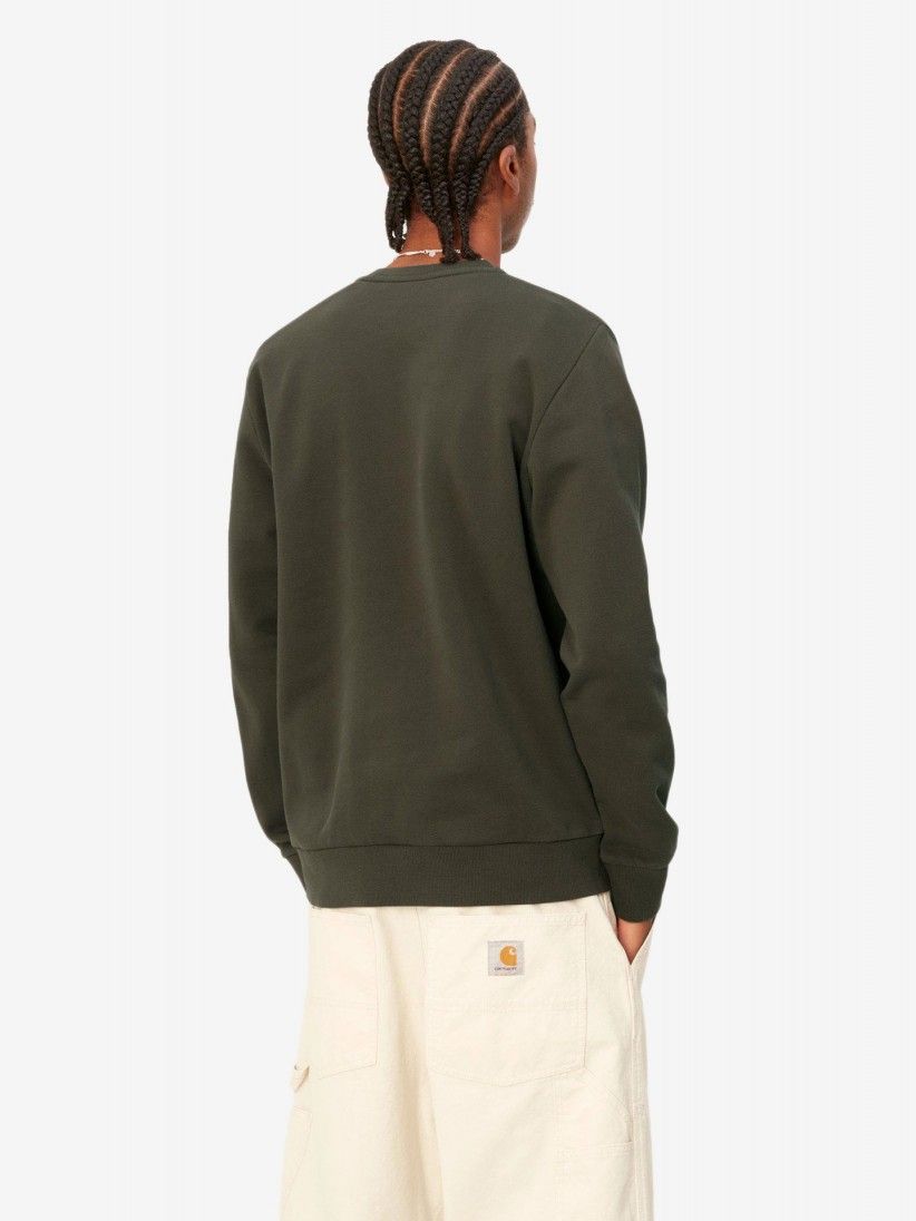 Carhartt WIP Script Embroidery Green Sweater Carhartt WIP Script Embroidery Green Sweater