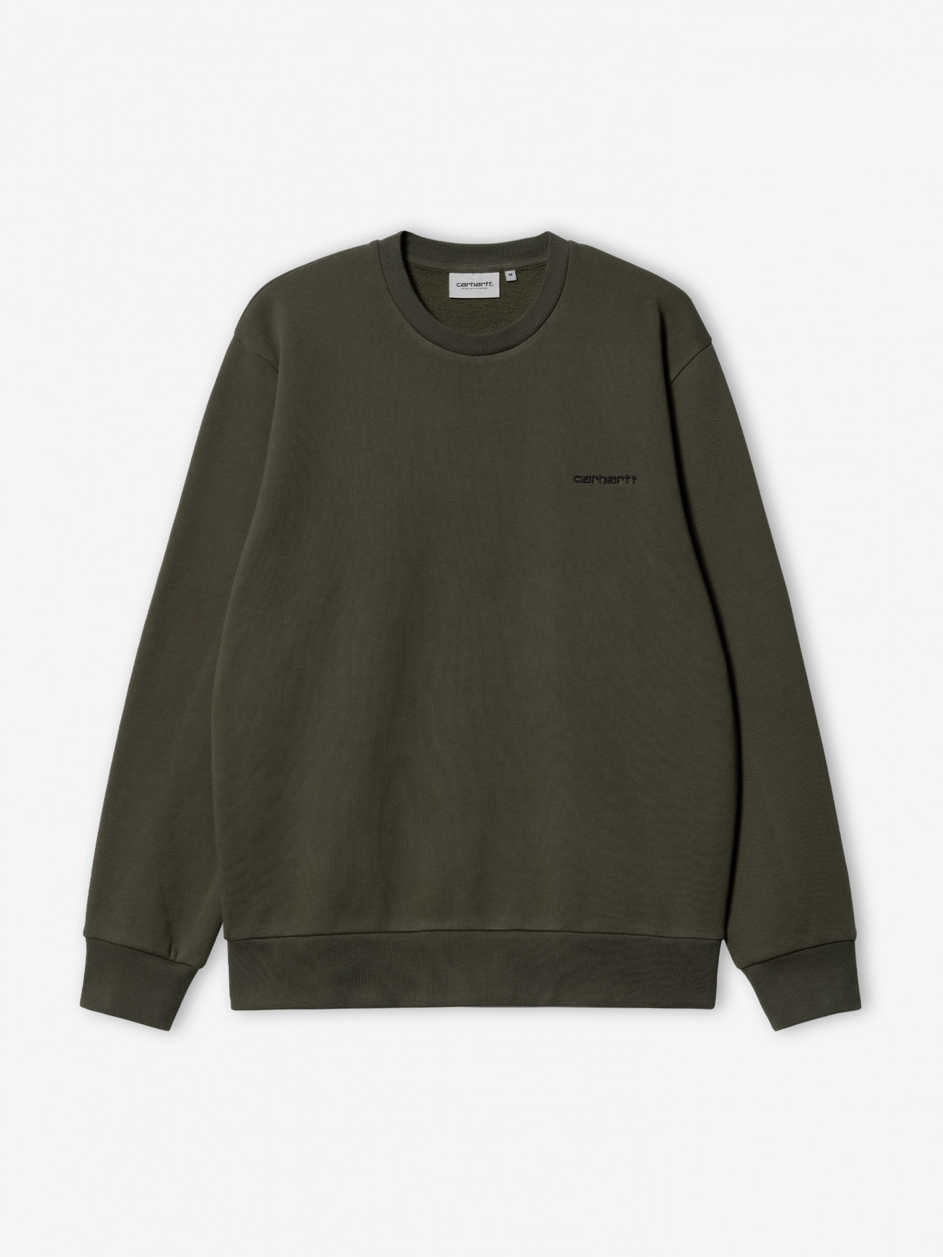 Sudadera Carhartt WIP Script Embroidery Verde