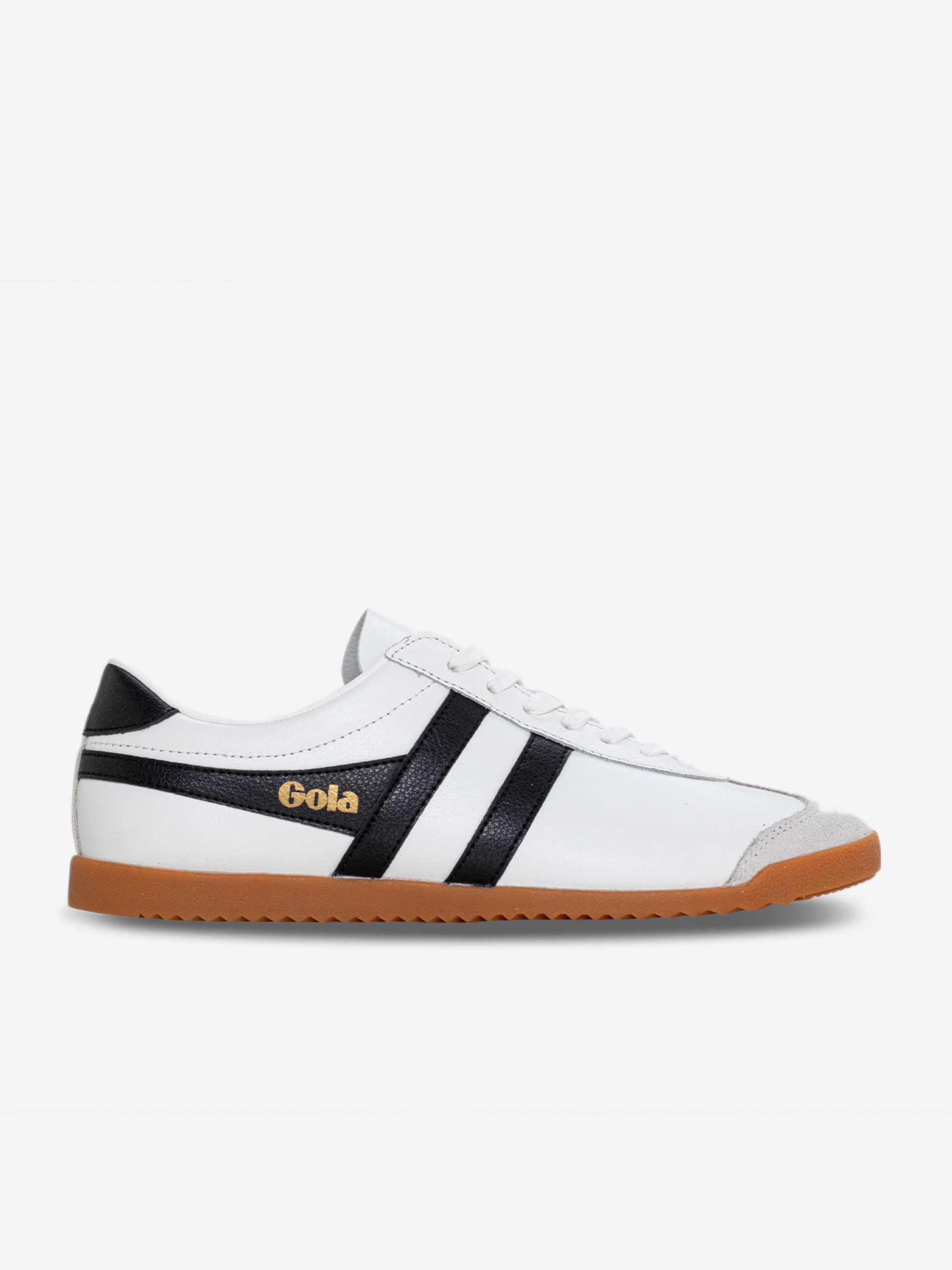 Zapatillas Gola Bullet Leather Blancas y Negras Para Mujer