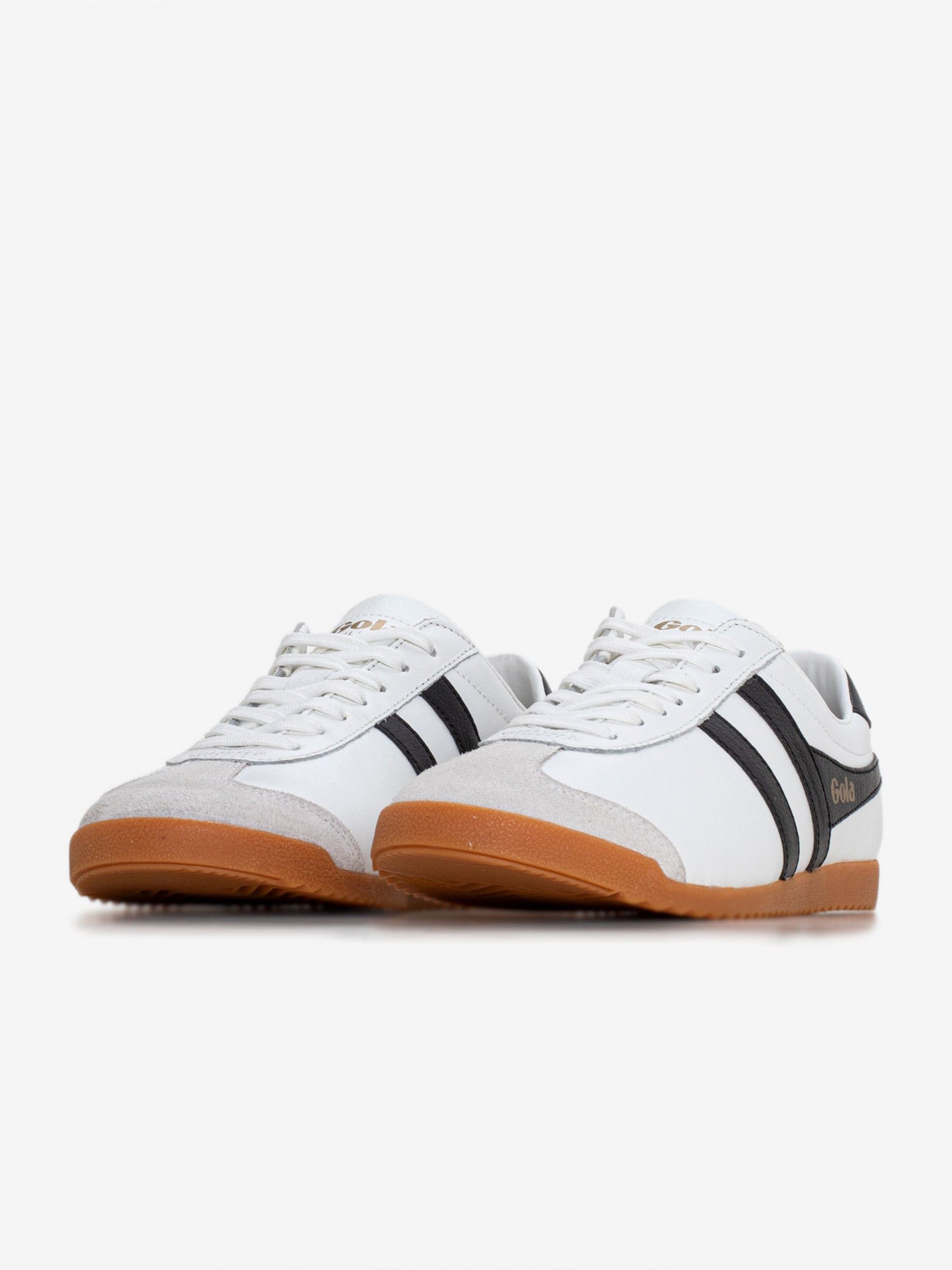 Gola Bullet Leather White and Black Sneakers For Women