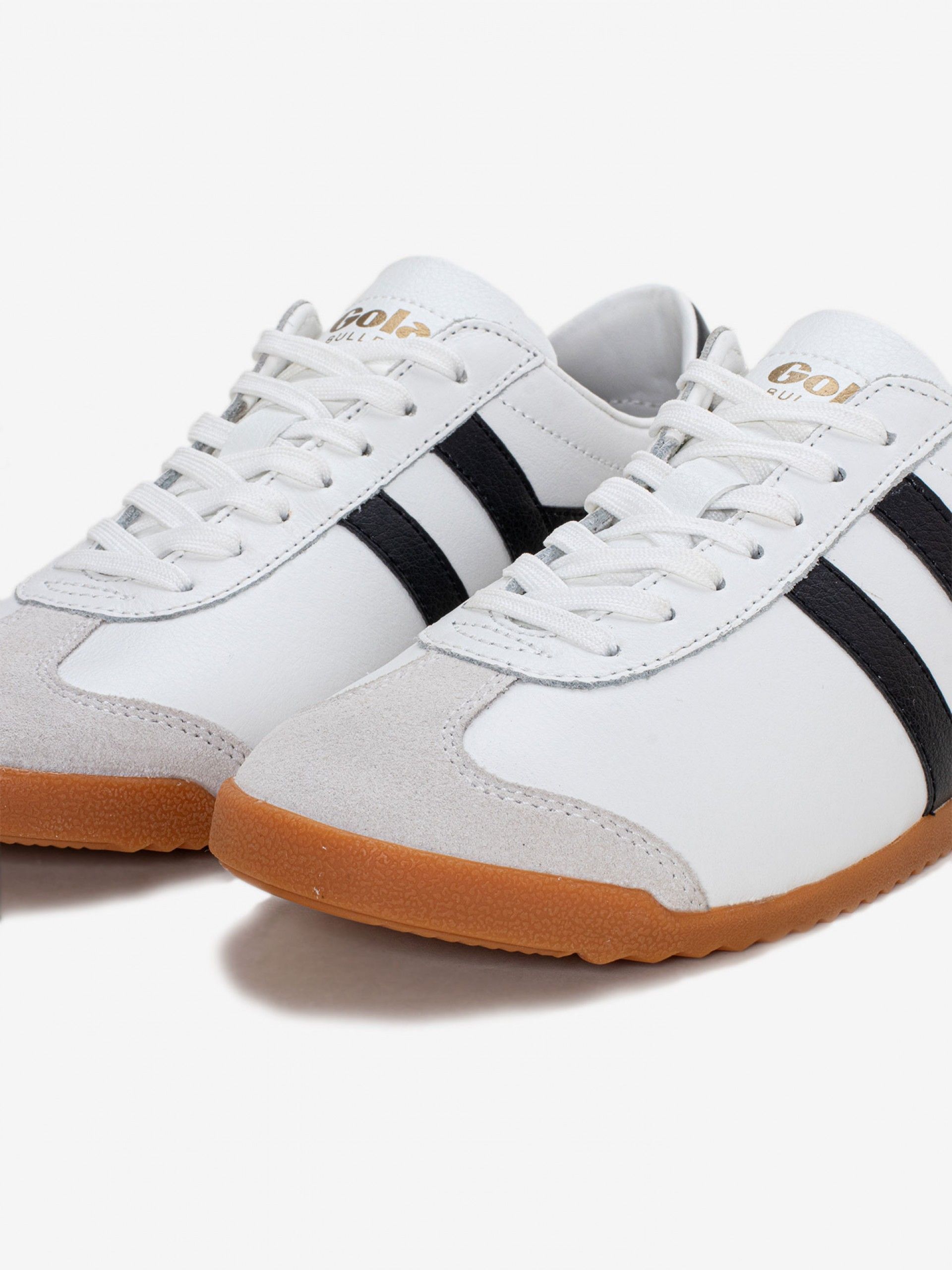 Gola Bullet Leather White and Black Sneakers For Women