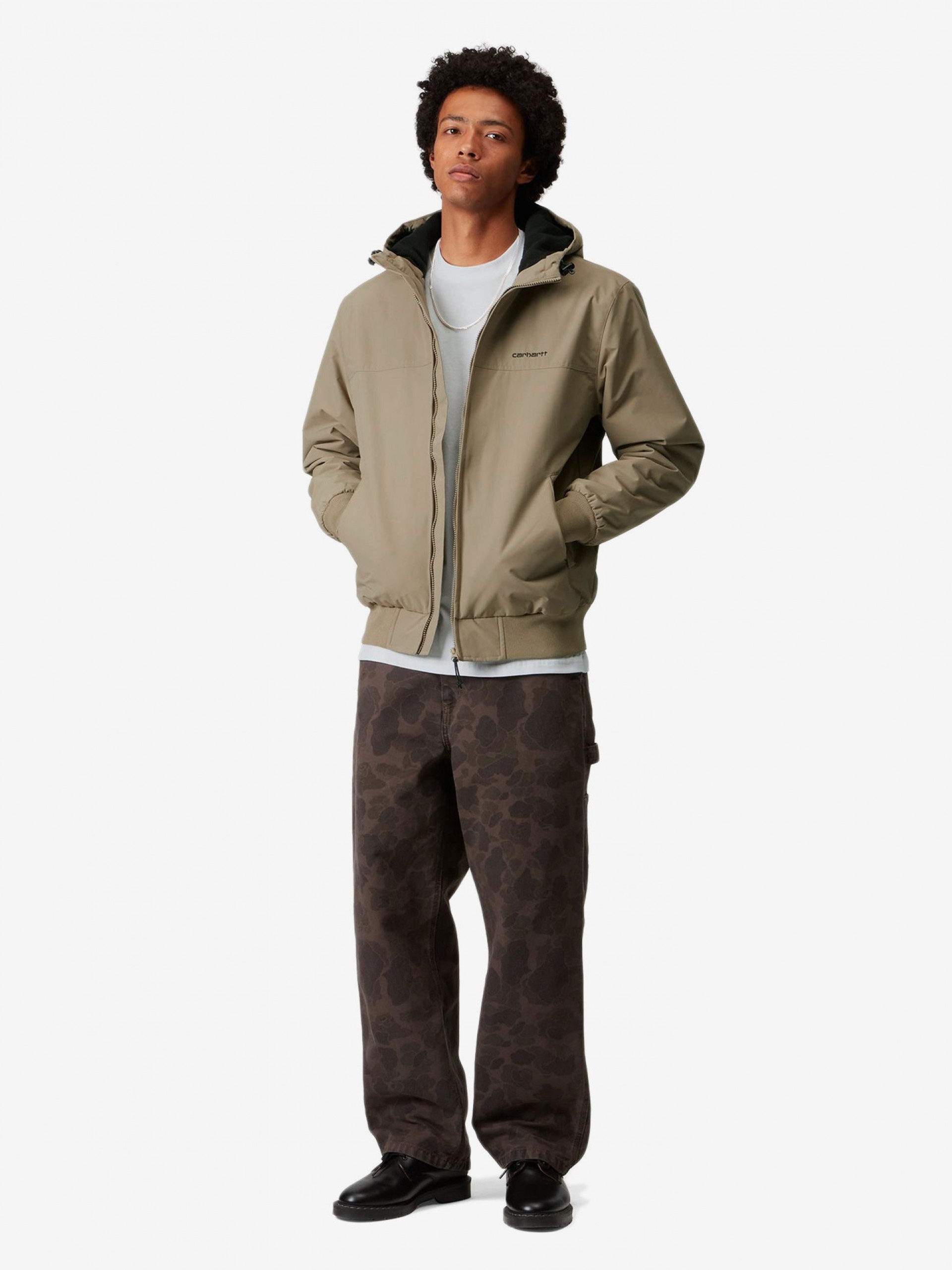 Casaco com Capuz Carhartt WIP Sail Caqui