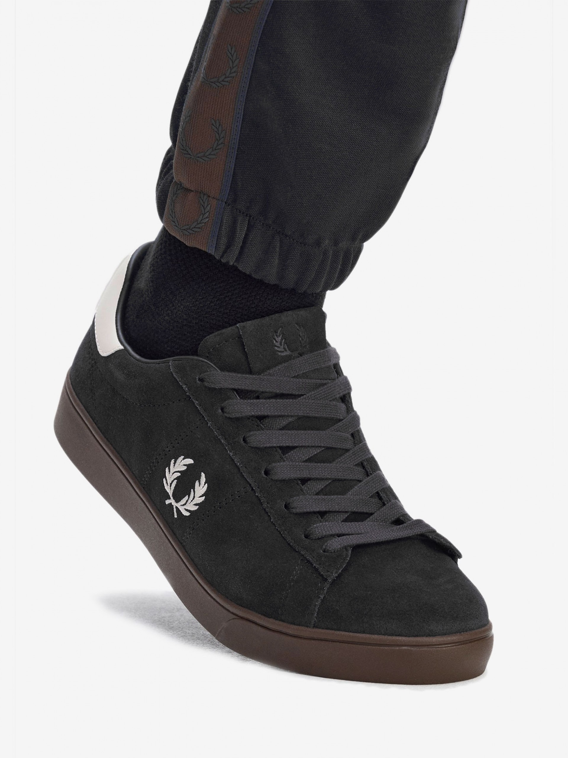 Zapatillas Fred Perry Spencer De Gamuza Negras