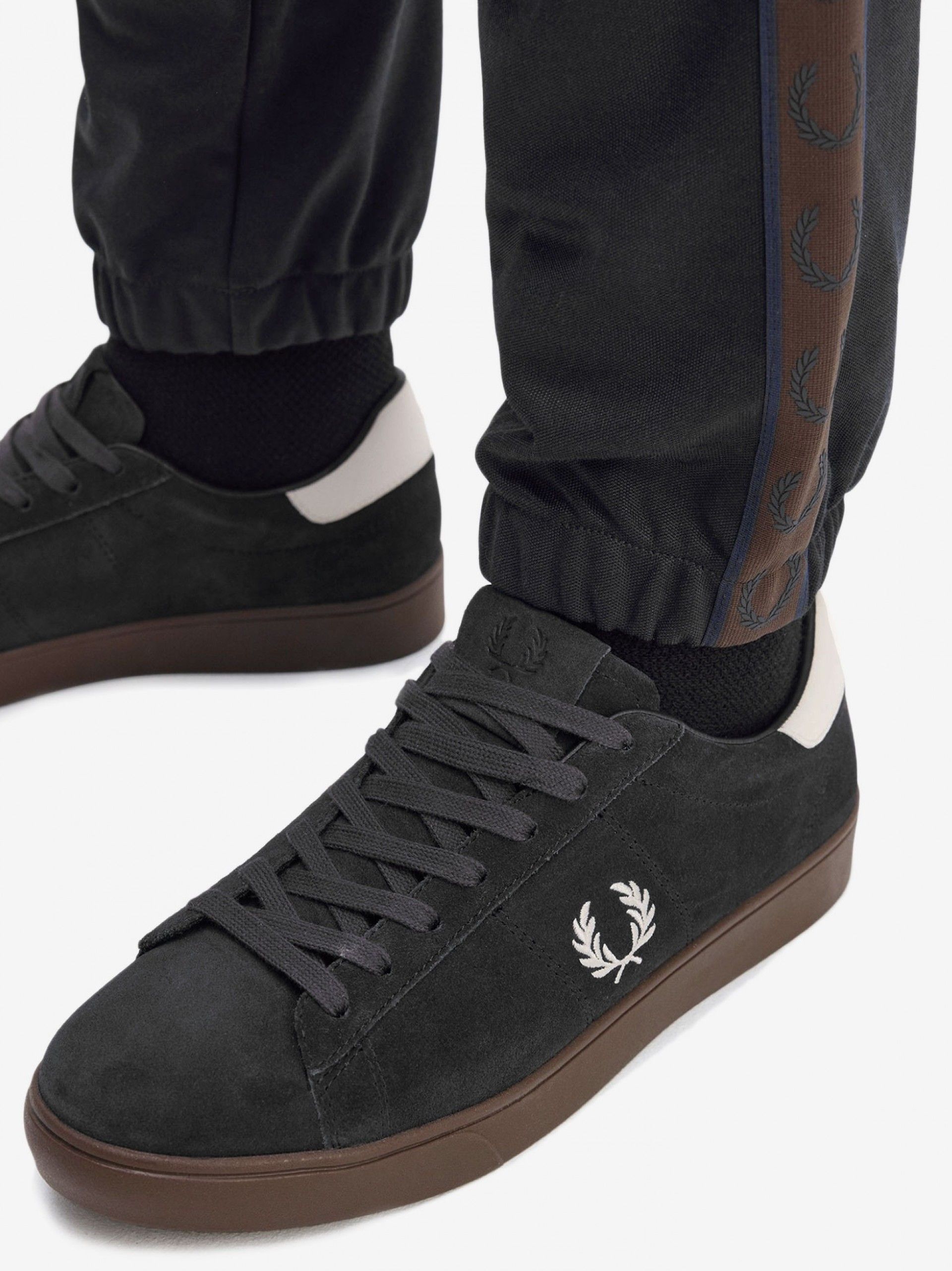 Zapatillas Fred Perry Spencer De Gamuza Negras
