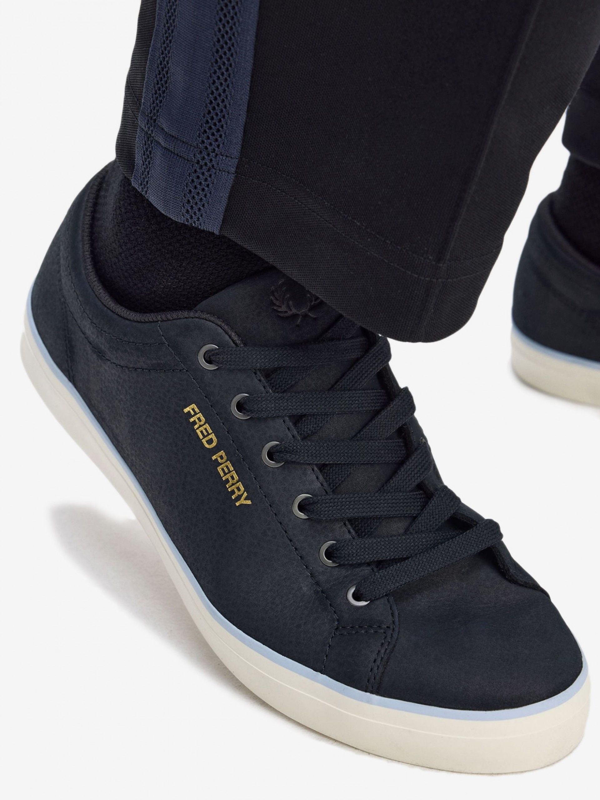 Zapatillas Fred Perry Baseline Tumbled Nobuk Azules