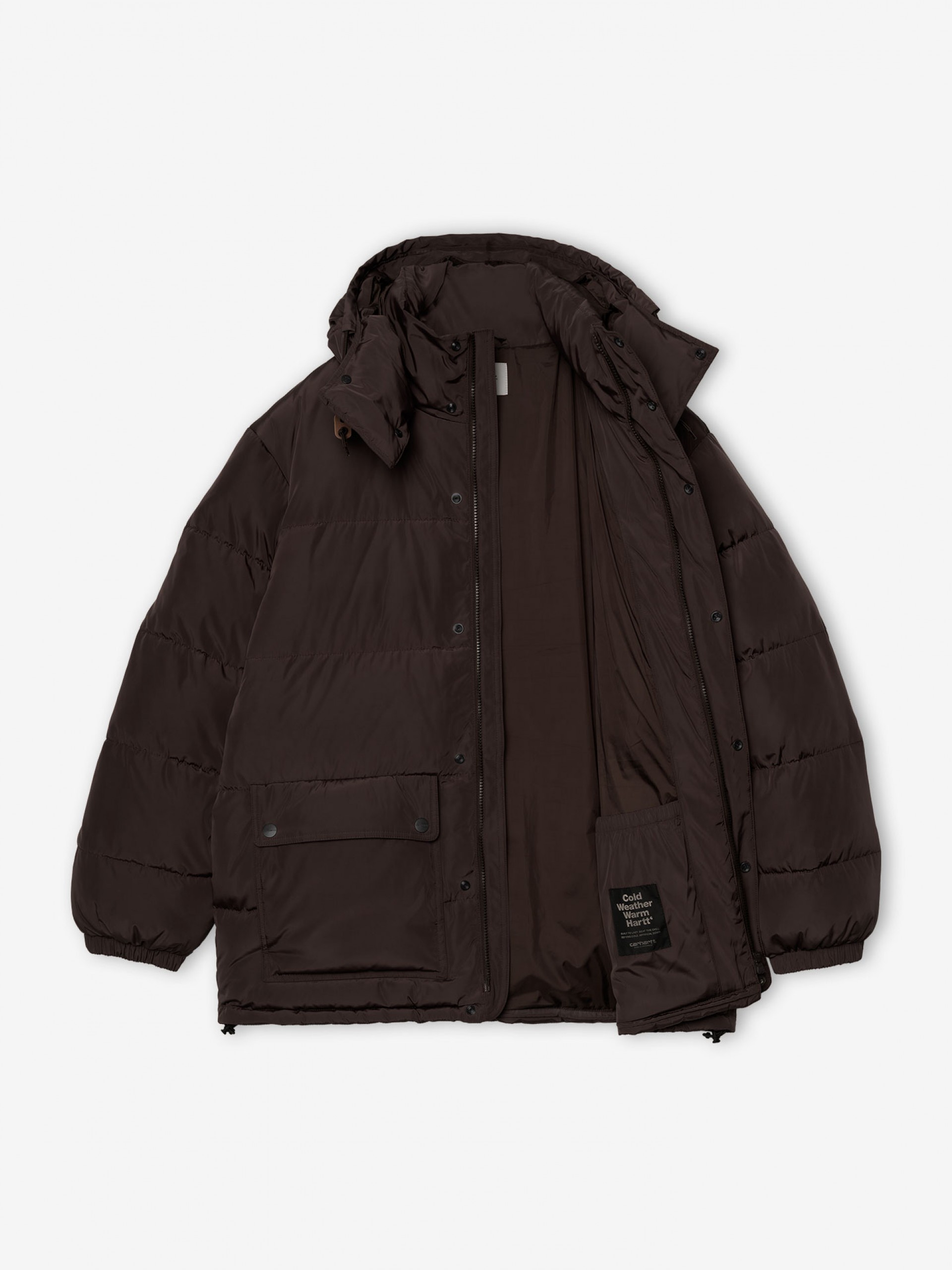 Casaco com Capuz Carhartt WIP Brent Castanho