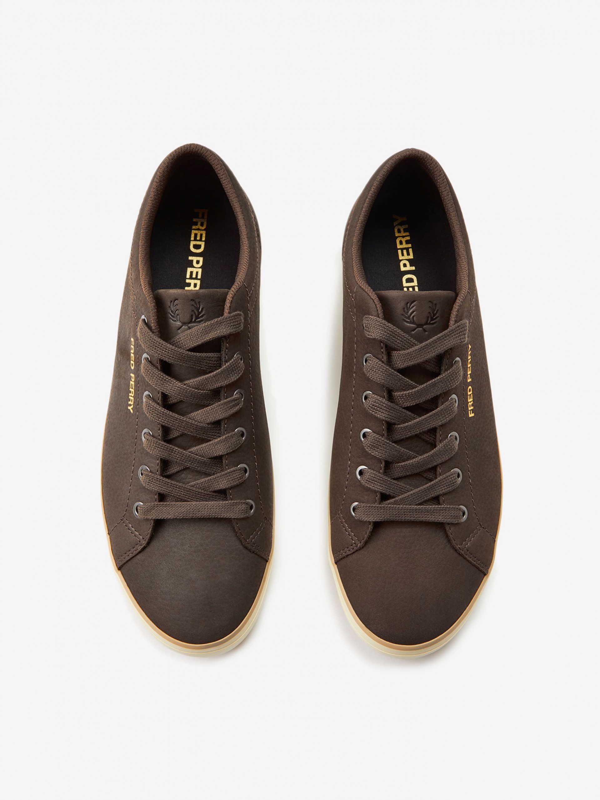 Zapatillas Fred Perry Baseline Tumbled Nobuk Marrones