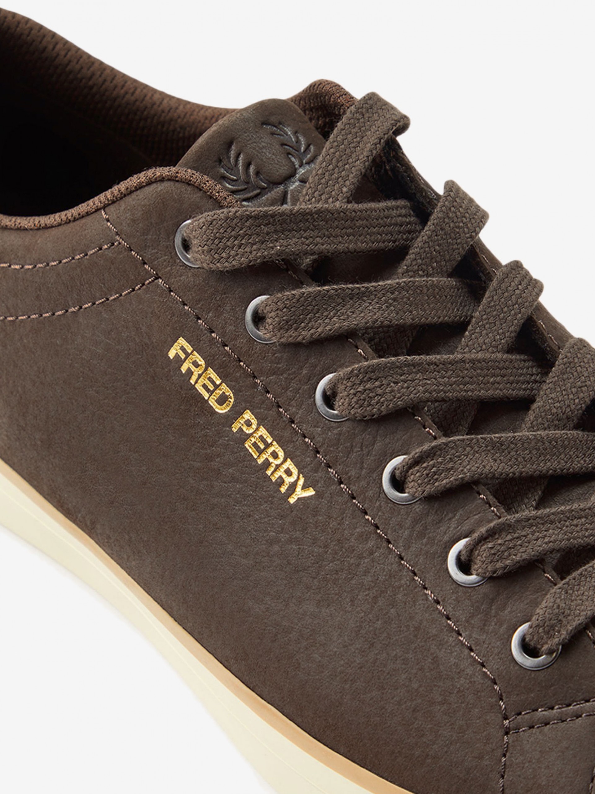 Zapatillas Fred Perry Baseline Tumbled Nobuk Marrones