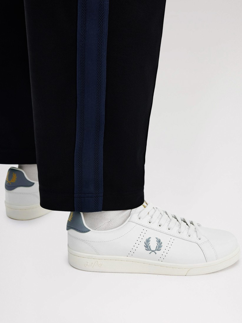 Zapatillas Fred Perry B721 De Piel Blancas y Azules Zapatillas Fred Perry B721 De Piel Blancas y Azules