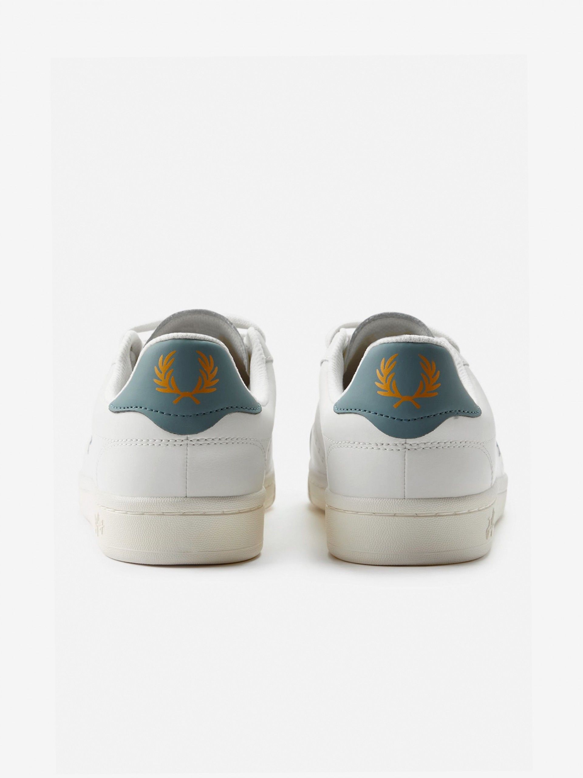 Fred Perry B721 Leather White and Blue Sneakers