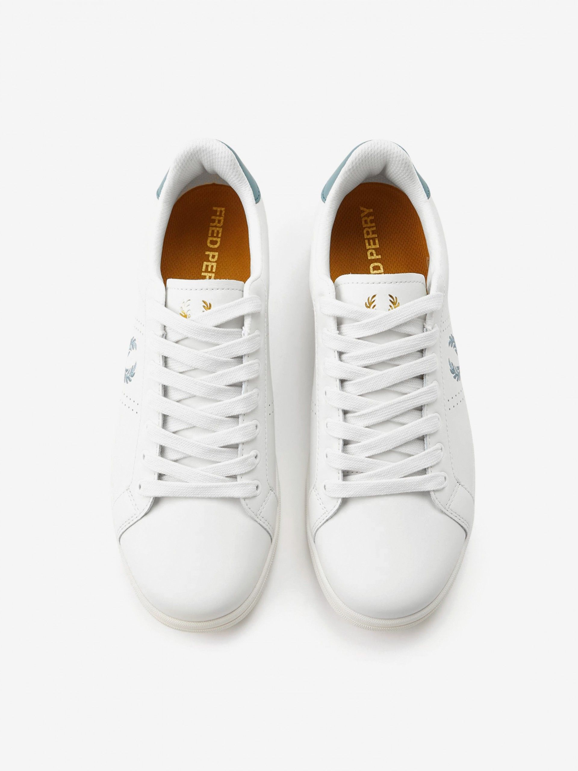Zapatillas Fred Perry B721 De Piel Blancas y Azules