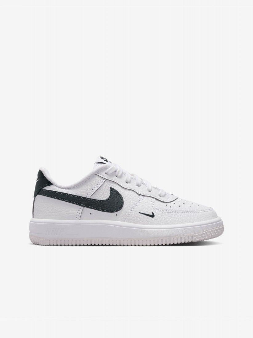 Nike Force 1 Low White and Green Sneakers For Children