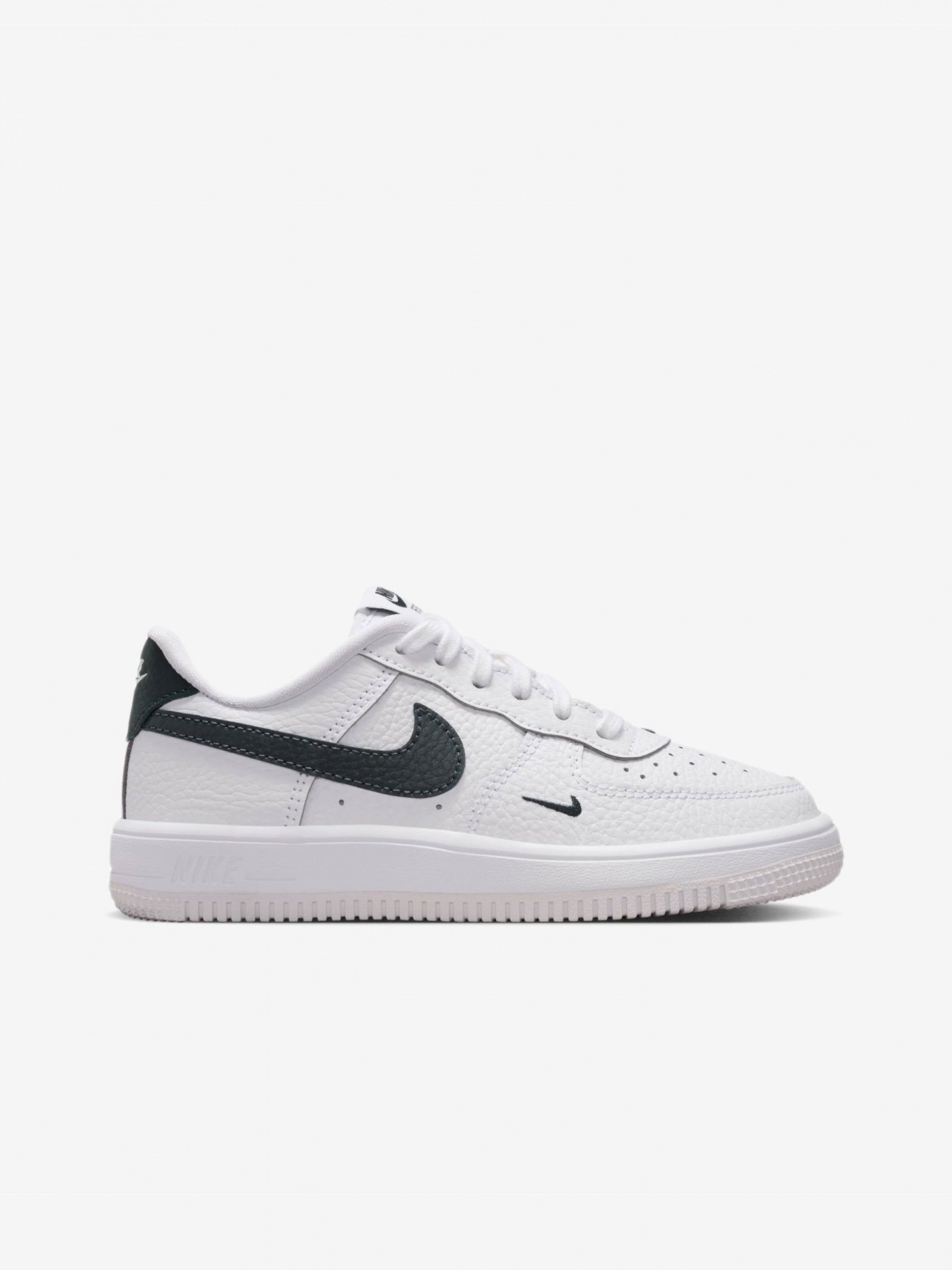 Sapatilhas Nike Force 1 Low Brancas e Verdes Para Criança