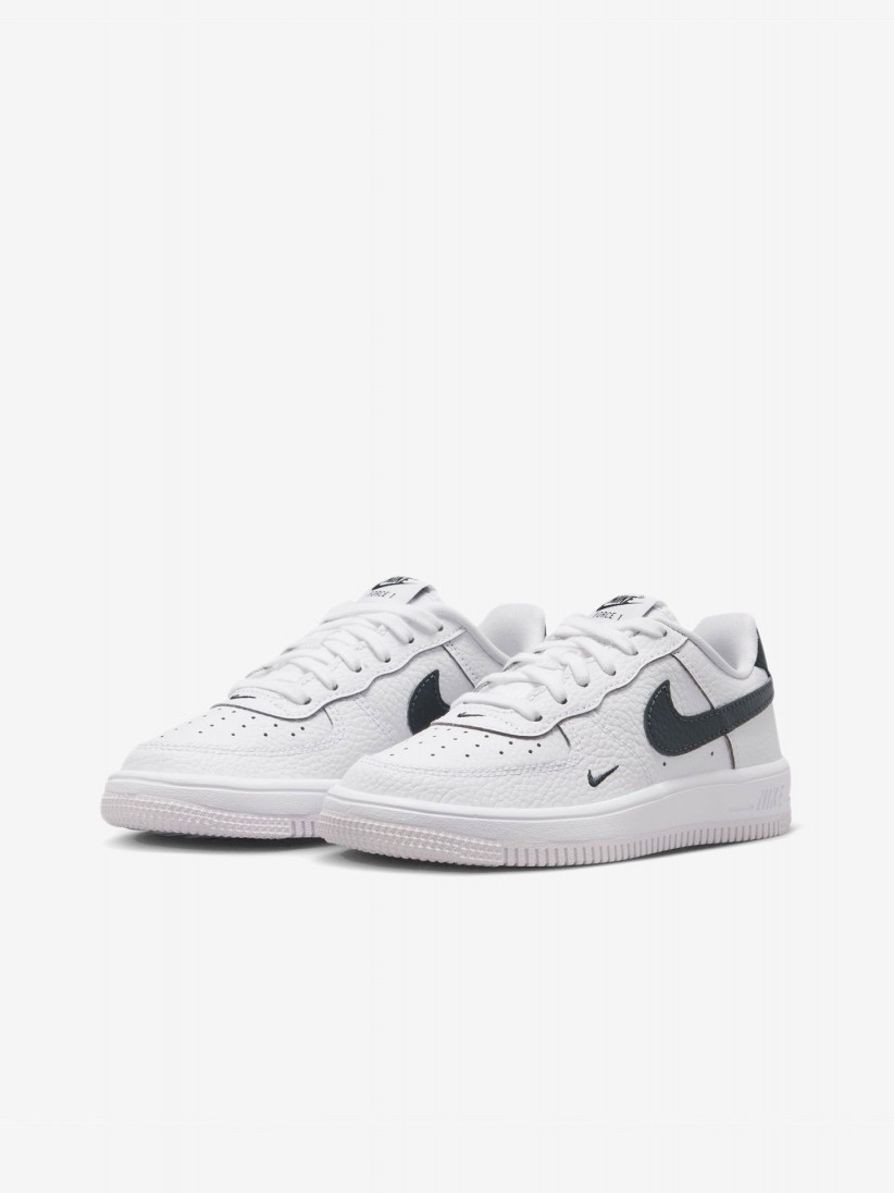 Nike Force 1 Low White and Green Sneakers For Children