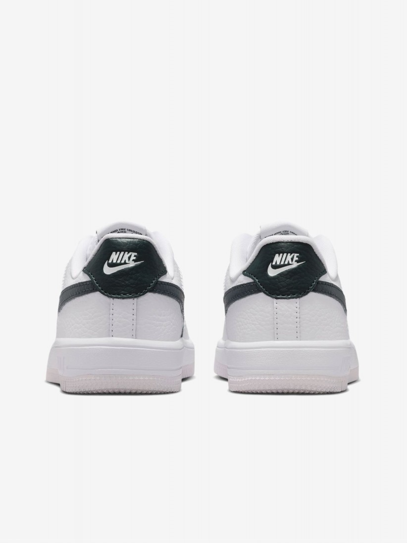 Nike Force 1 Low White and Green Sneakers For Children