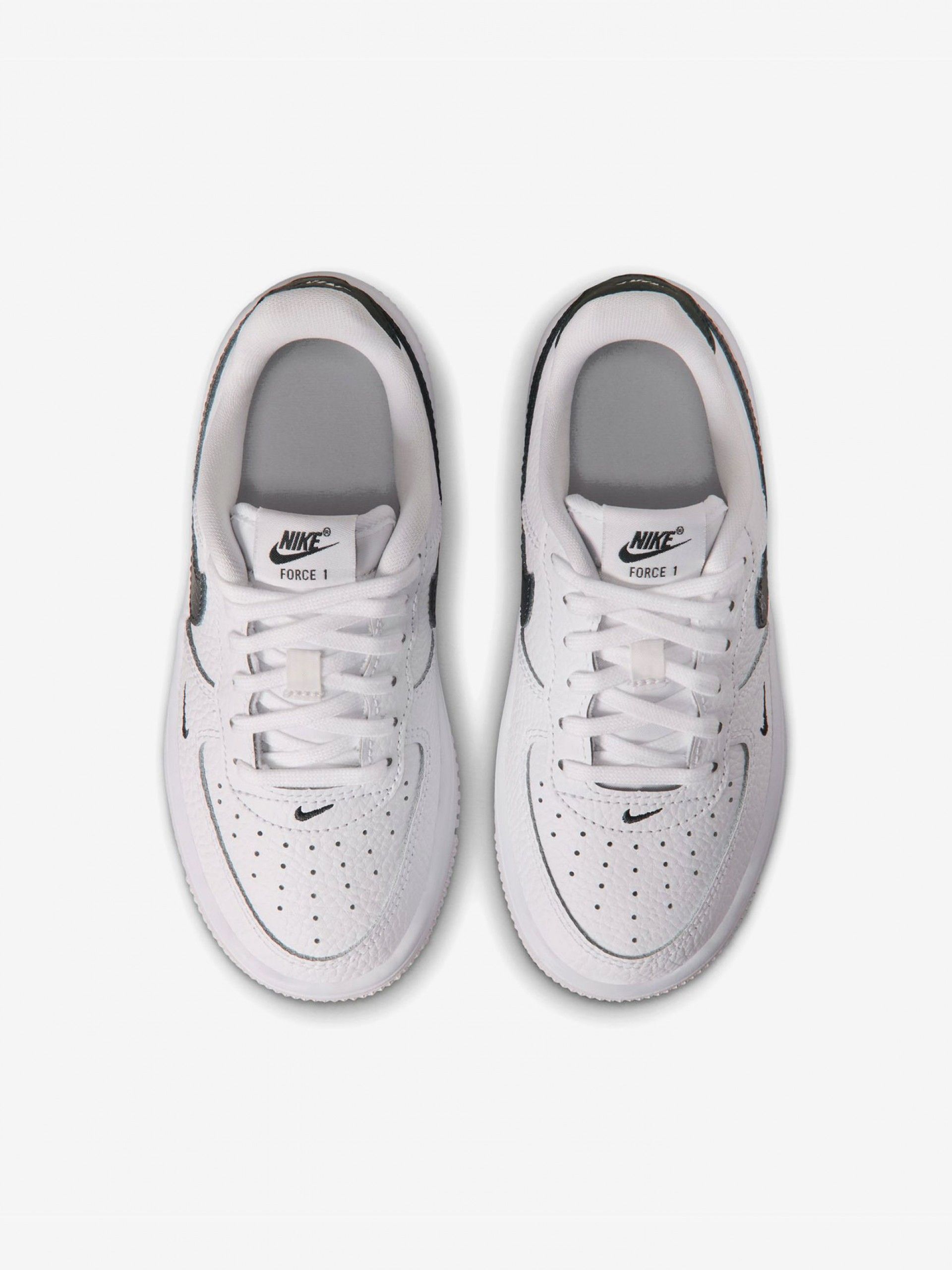 Zapatillas Nike Force 1 Low Blancas y Verdes Para Niño