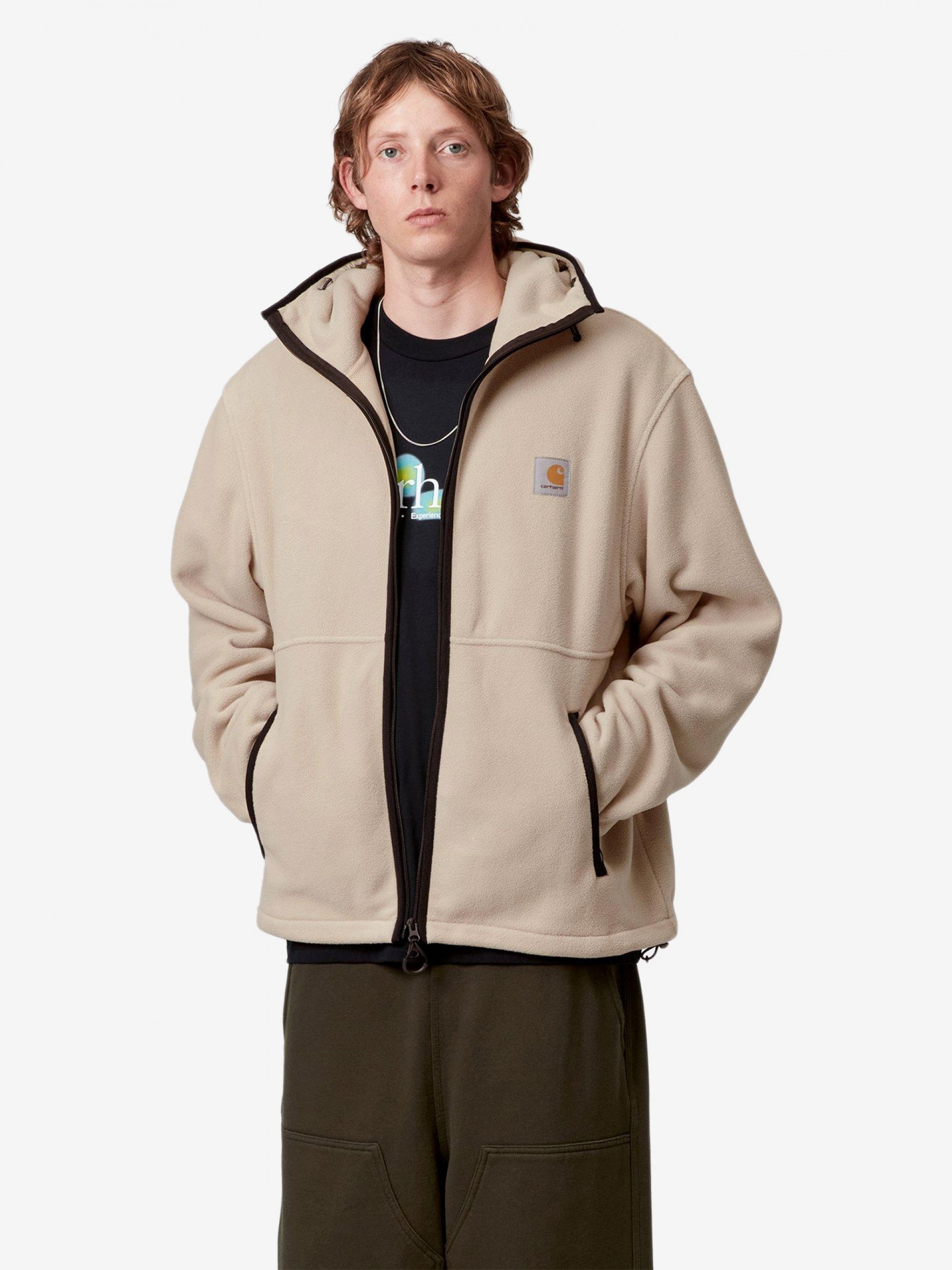 Chaqueta con Capucha Carhartt WIP Blevin Liner Beige