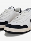 Fred Perry B11 Leather and Suede White and Black Sneakers