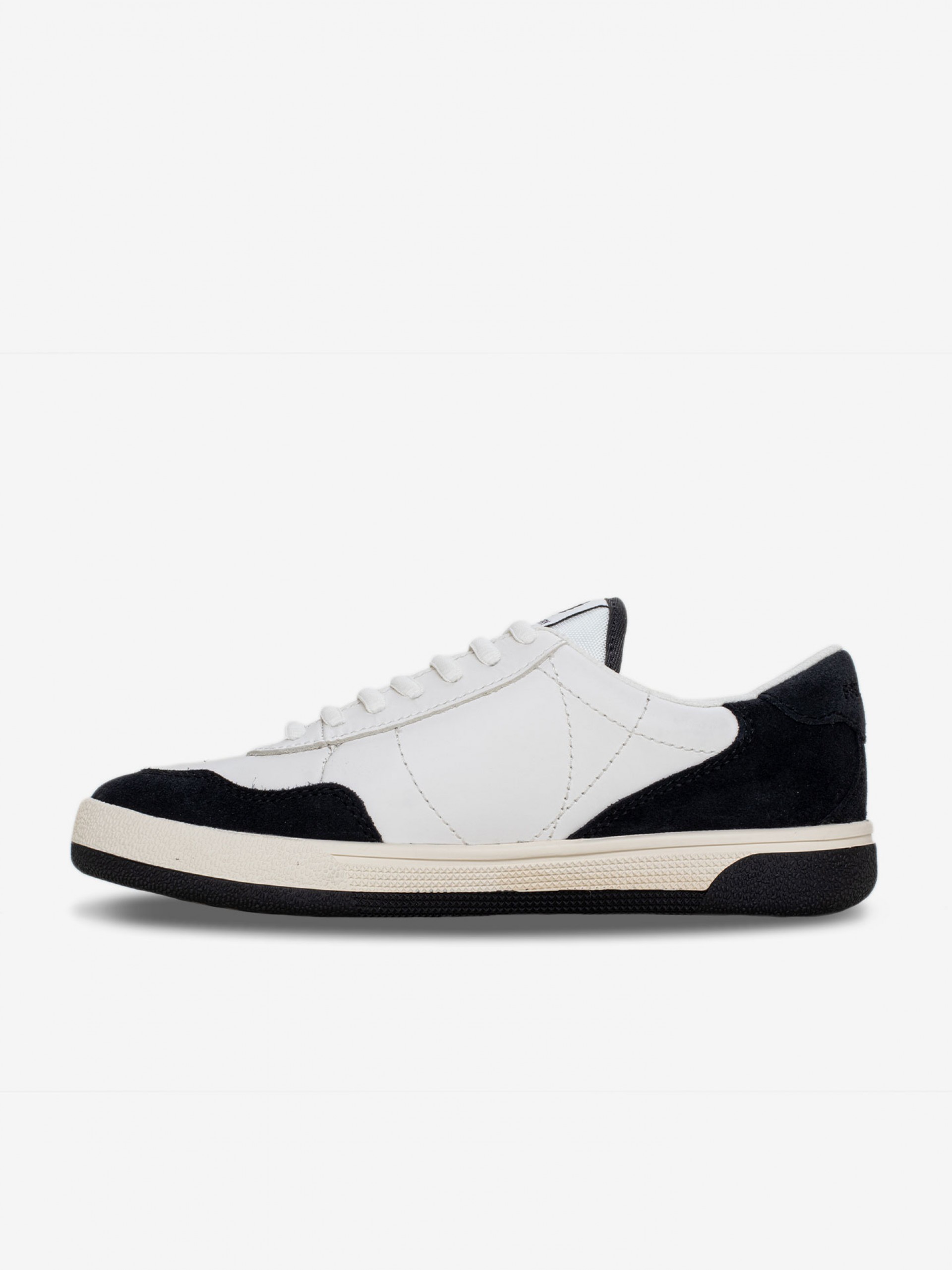 Fred Perry B11 Leather and Suede White and Black Sneakers