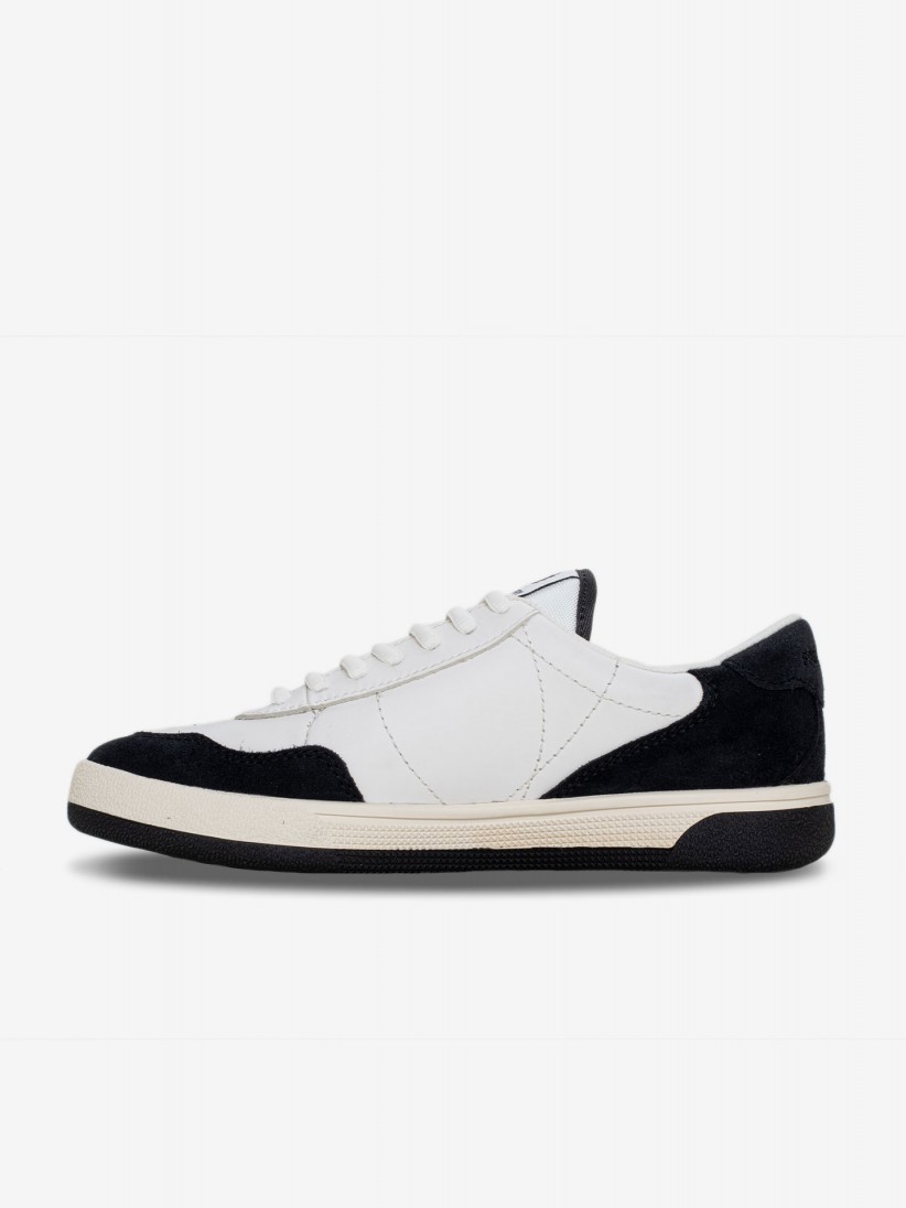Fred Perry B11 Leather and Suede White and Black Sneakers