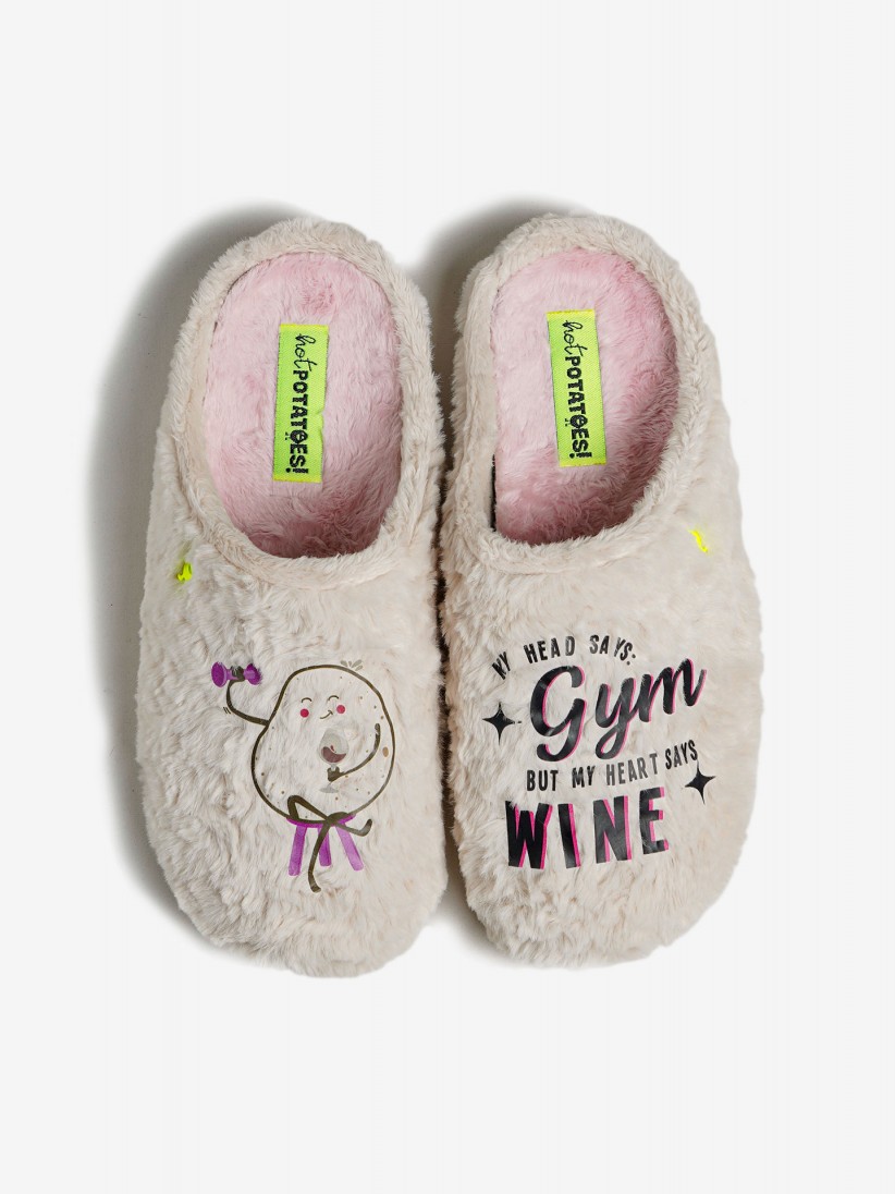 Chanclas Hot Potatoes Blantyre Beige y Rosa Para Mujer