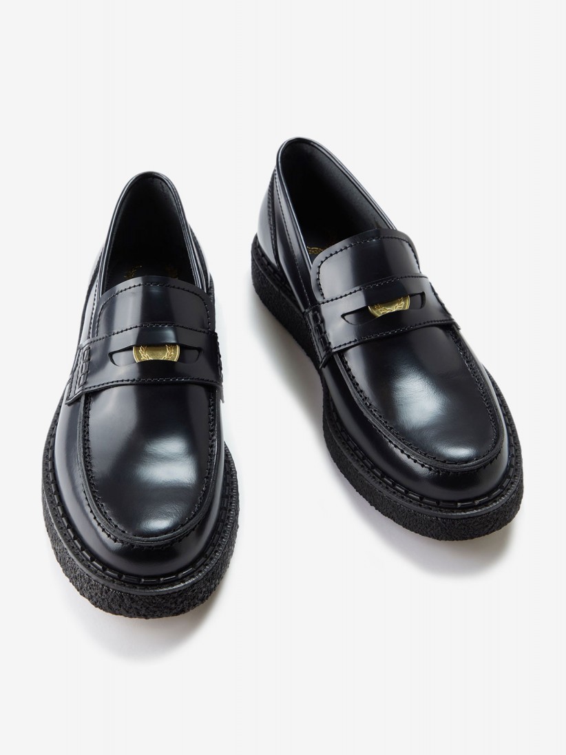 Zapatos Fred Perry x George Cox De Piel Negros Zapatos Fred Perry x George Cox De Piel Negros