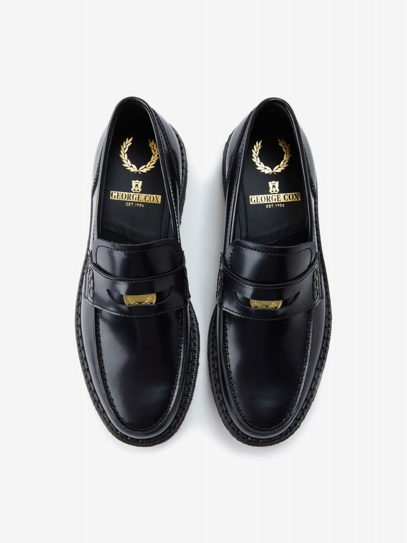Zapatos Fred Perry x George Cox De Piel Negros Zapatos Fred Perry x George Cox De Piel Negros