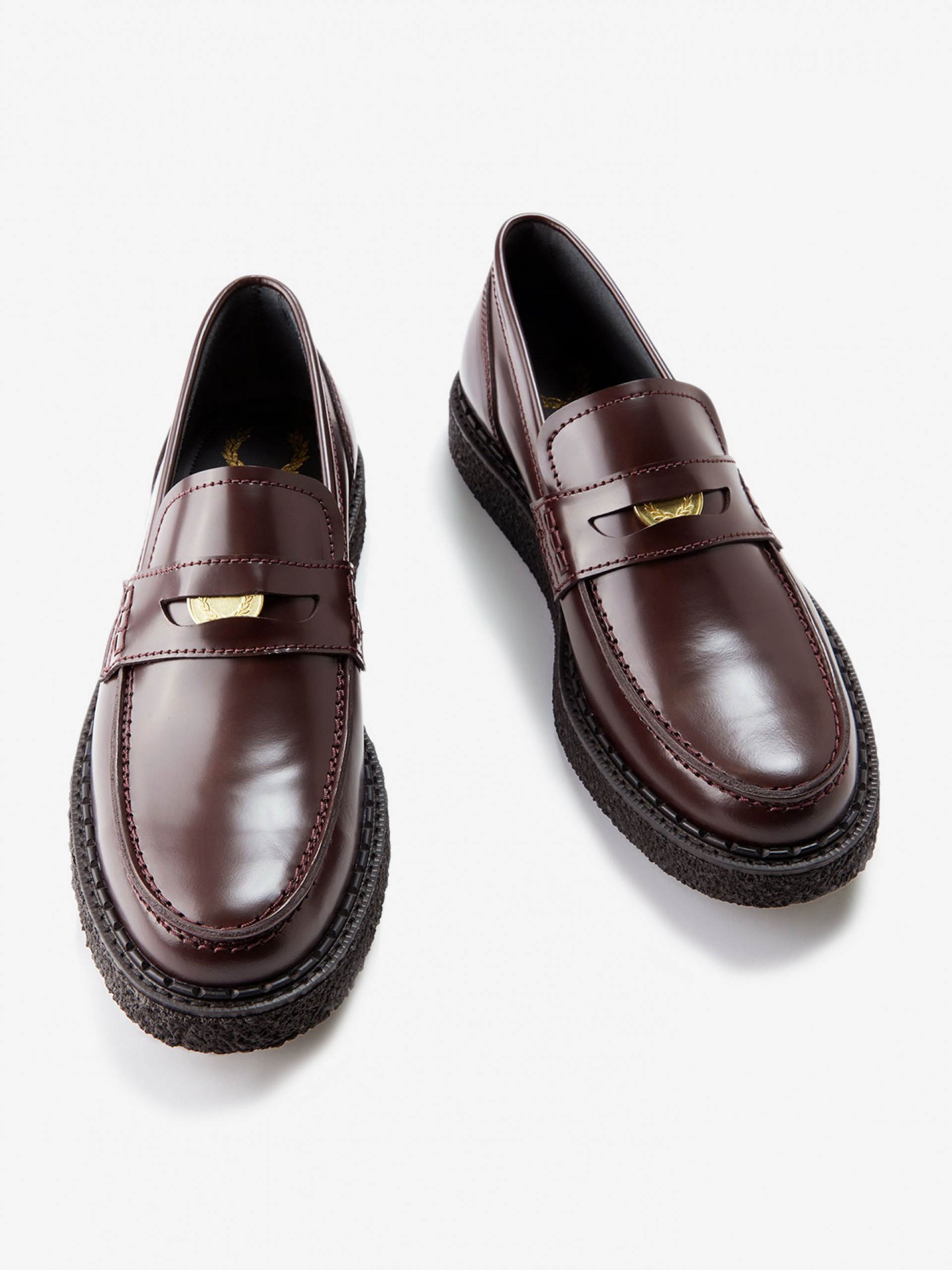 Sapatos Fred Perry x George Cox De Pele Bordeaux