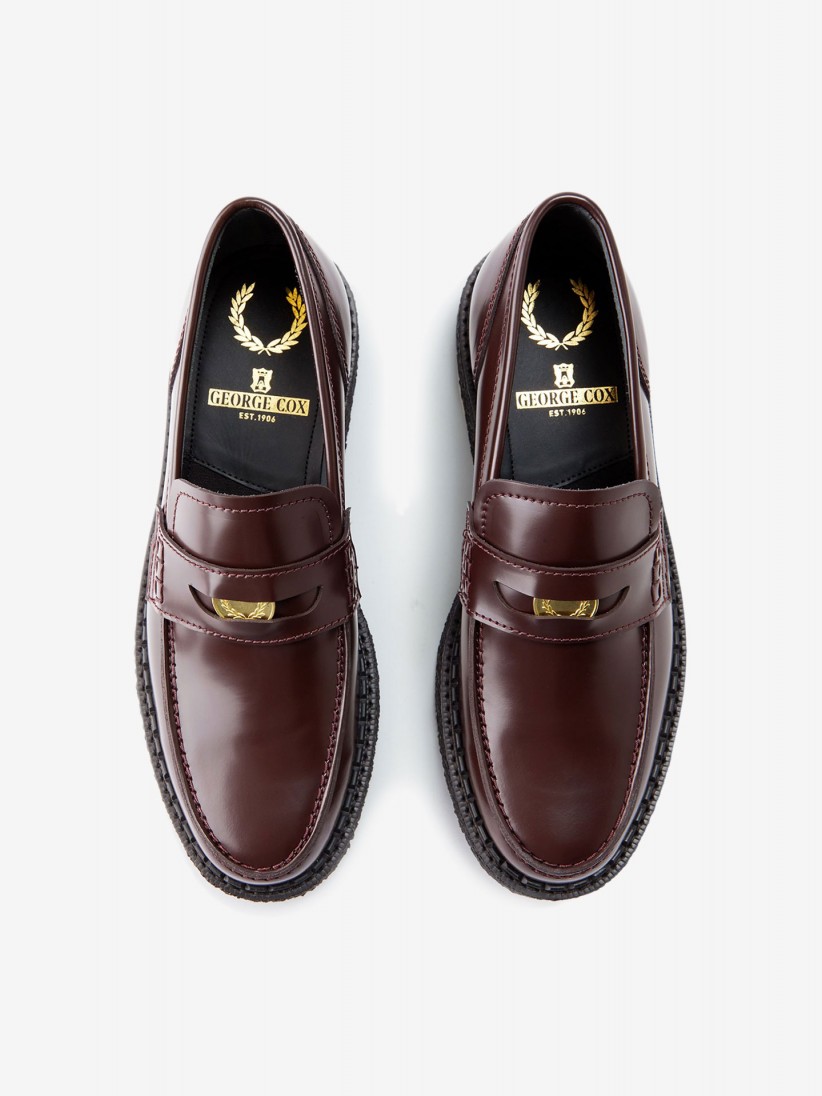 Fred Perry x George Cox Leather Burgundy Shoes