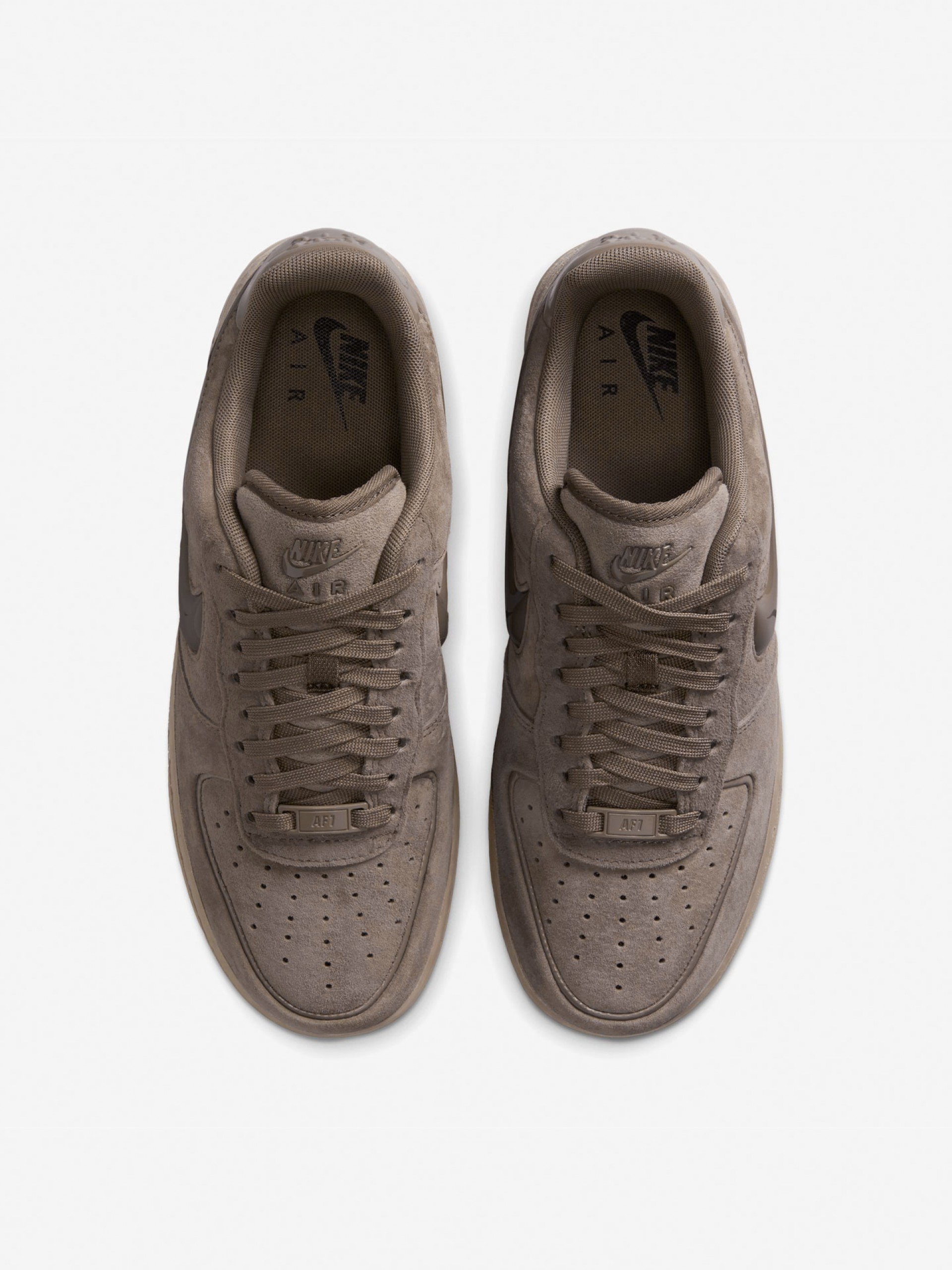 Nike Air Force 1 07 Brown Suede Sneakers For Women